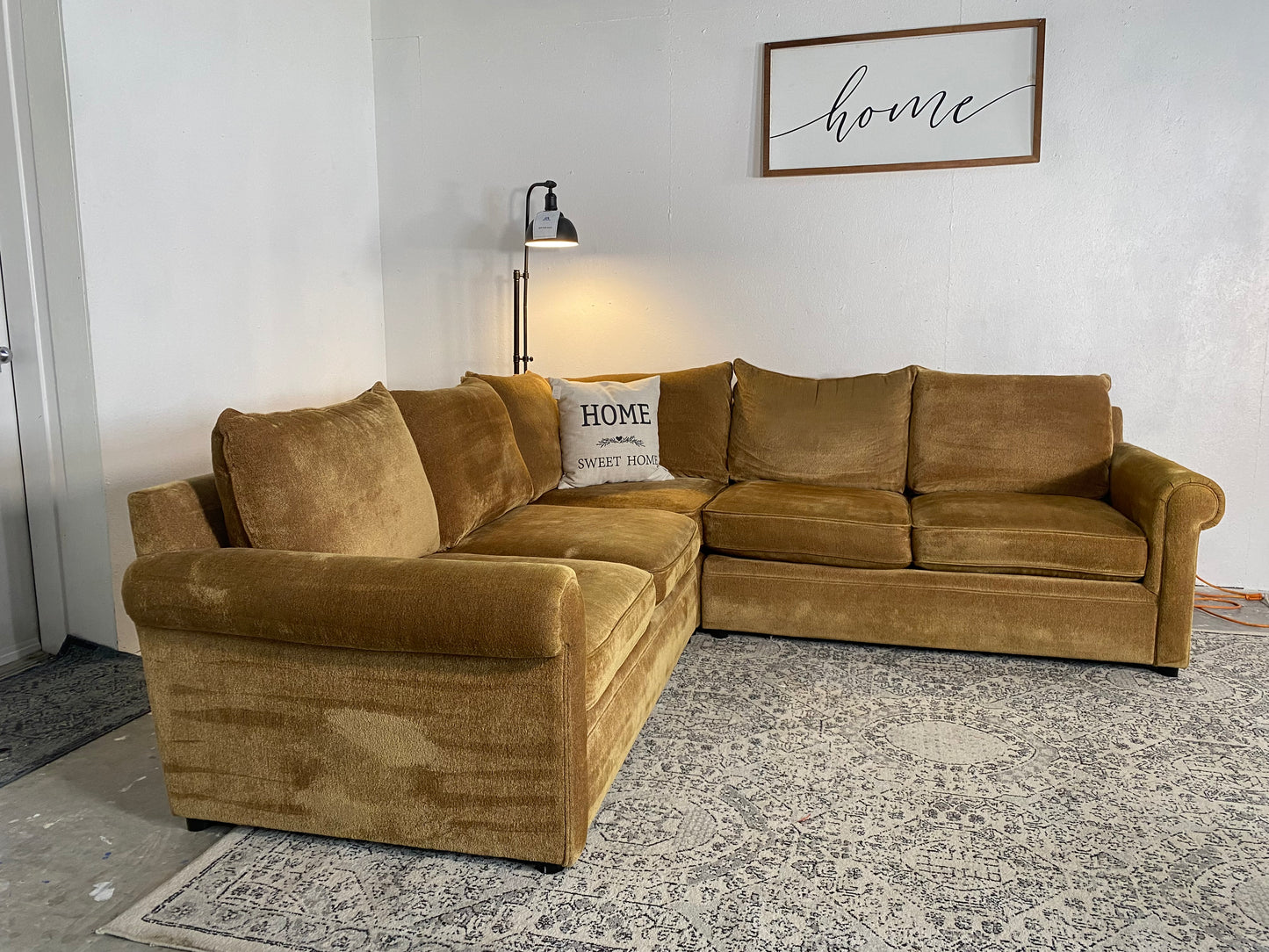 3-Piece Bernhardt Mid-Century Style Sectional Sofa