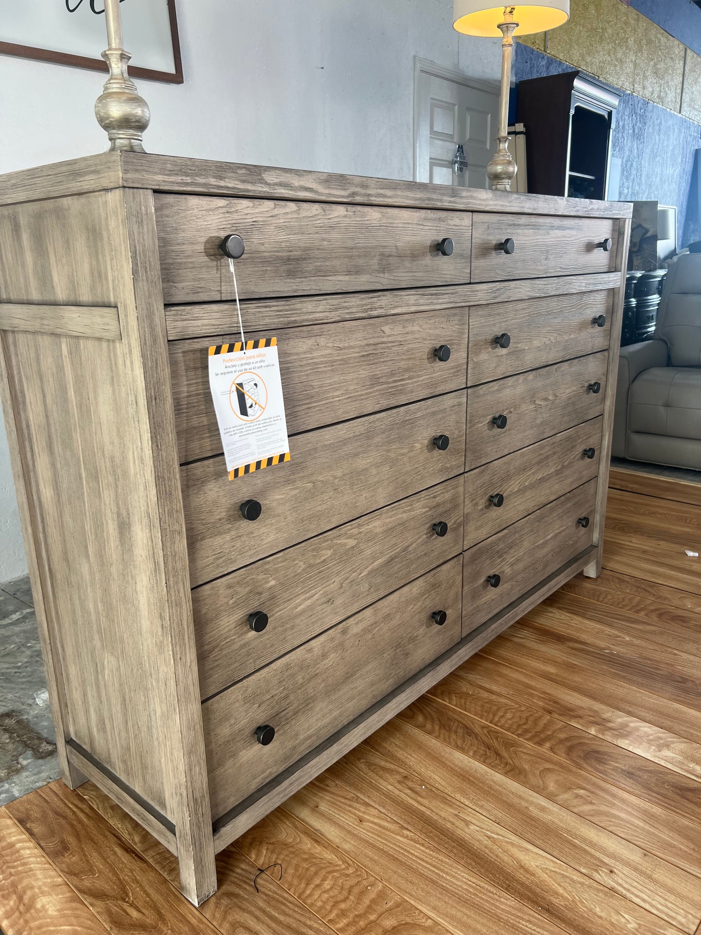 NEW Boulder 10-Drawer Solid Wood Dresser