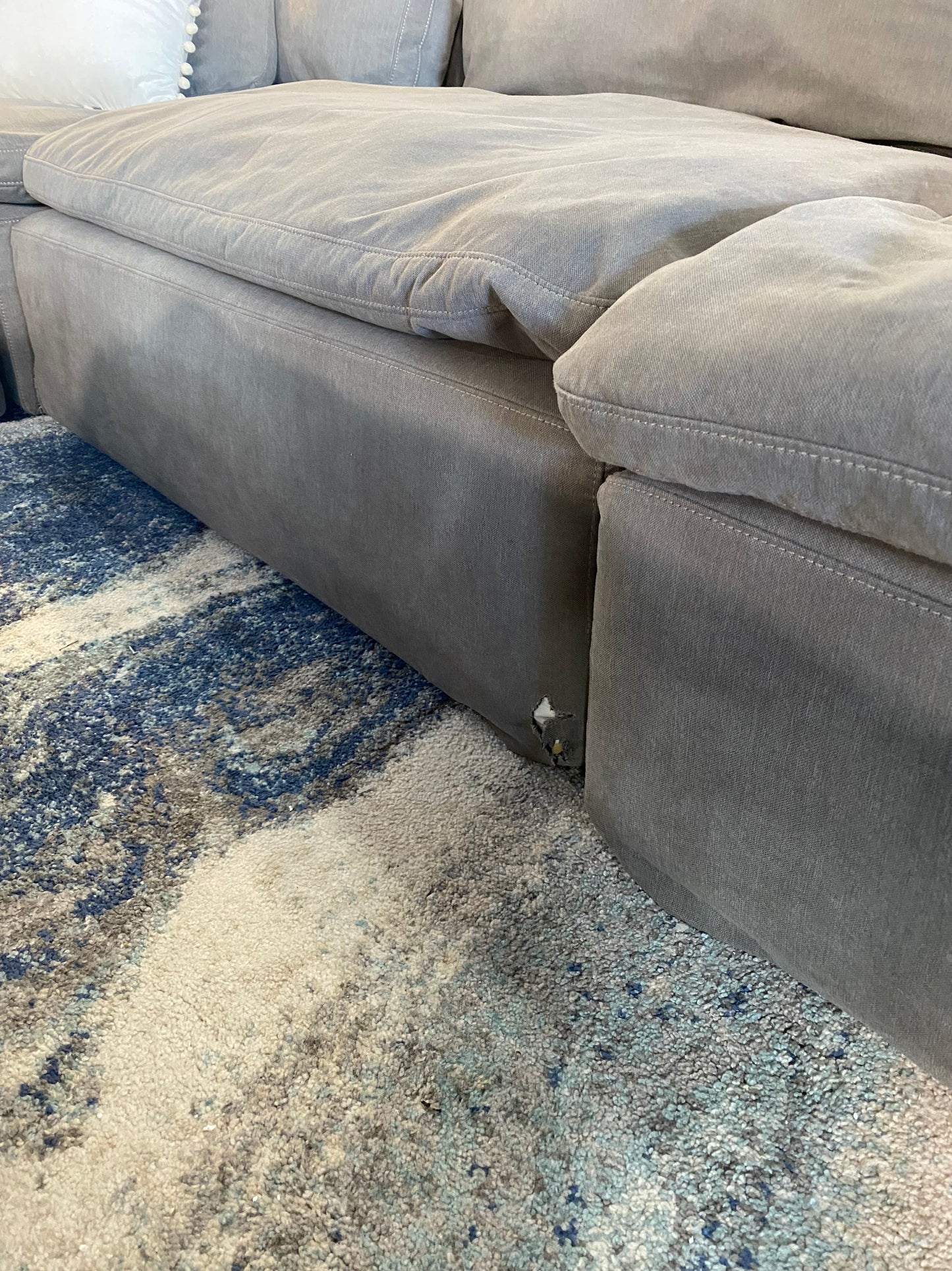 6-Piece Grey Modular "Cloud" Sectional Sofa