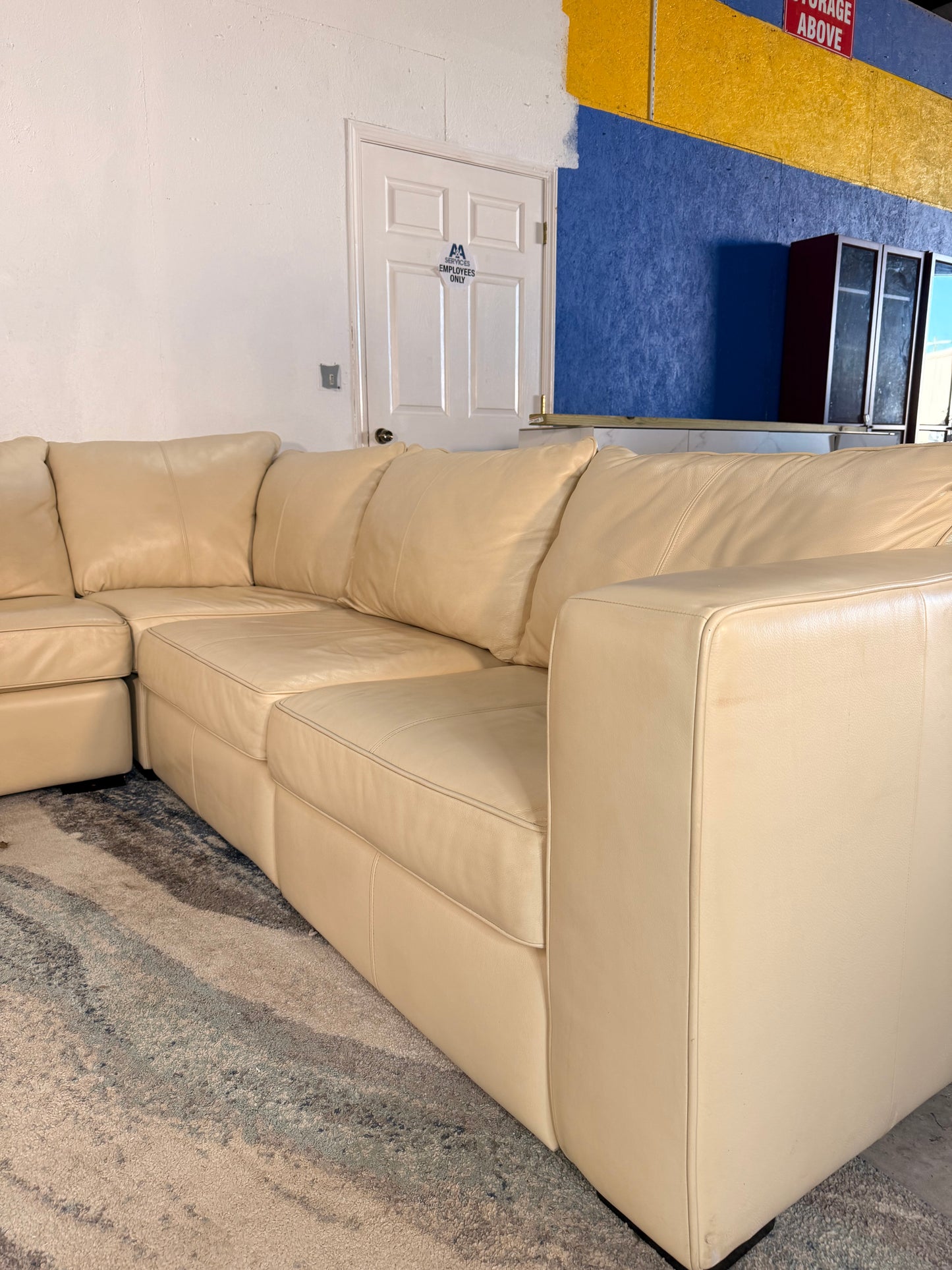 4-Piece Leather Decor-Rest Electric Reclining Sectional Sofa