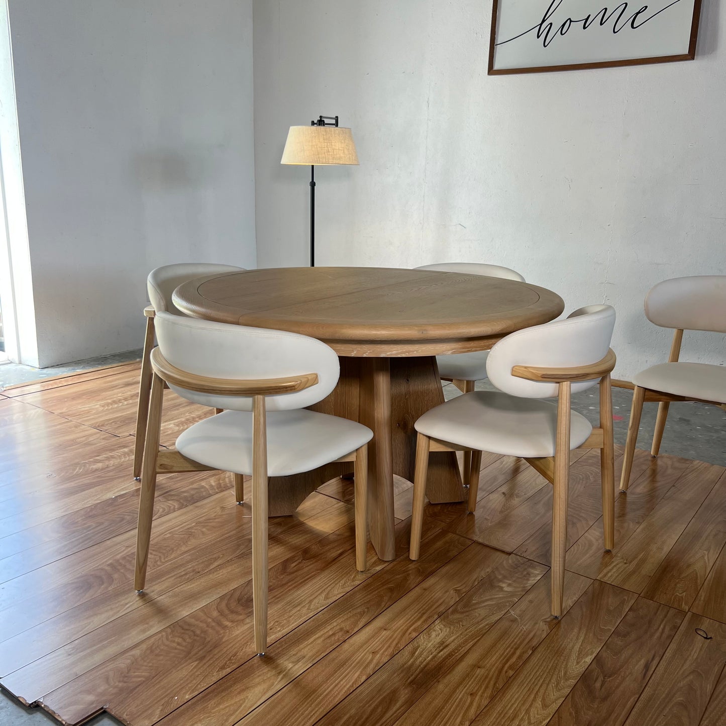 NEW 7-Piece Solid Wood Natural Oak Dining Table and Chairs Set