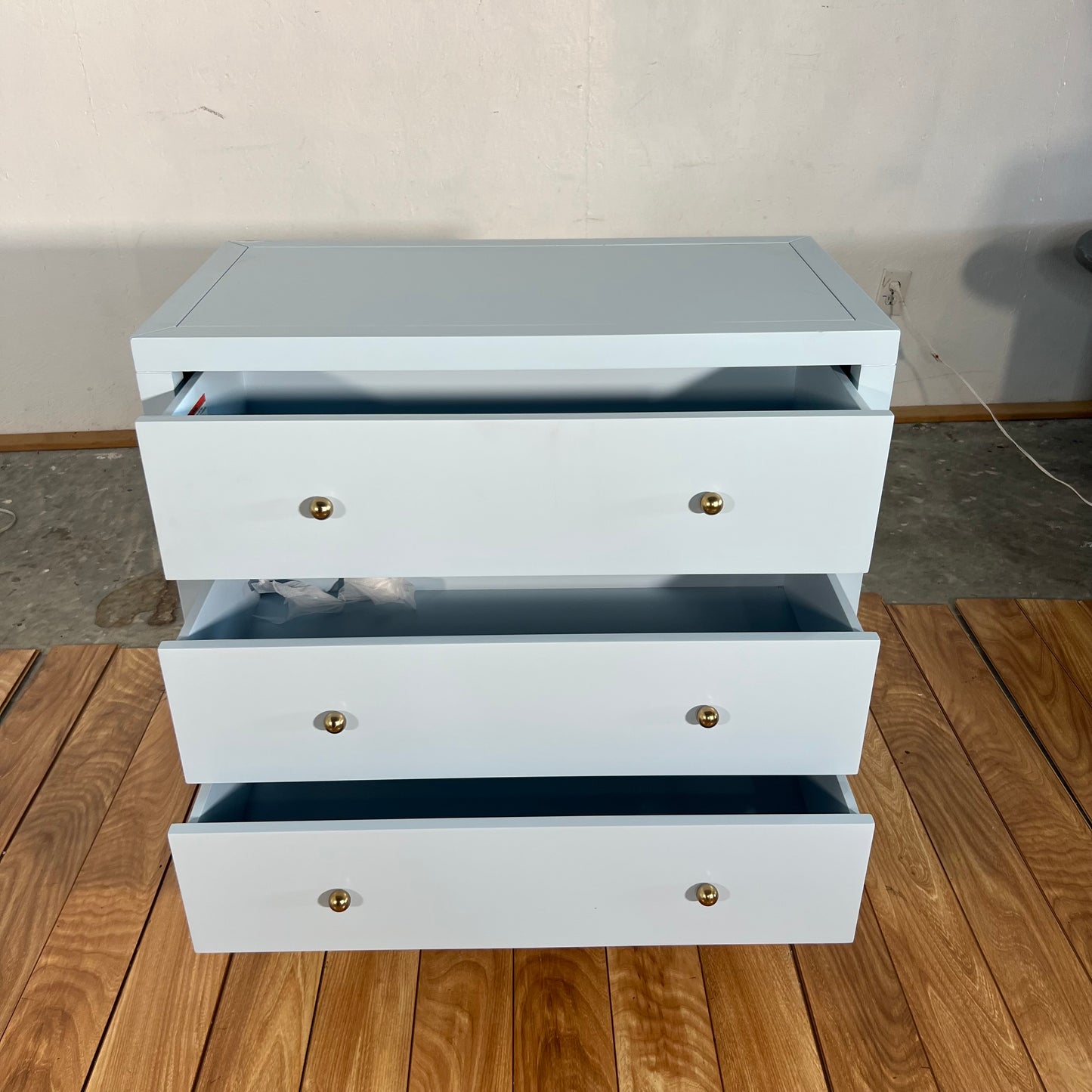Light Blue Butler Specialty Nora 3-Drawer Chest