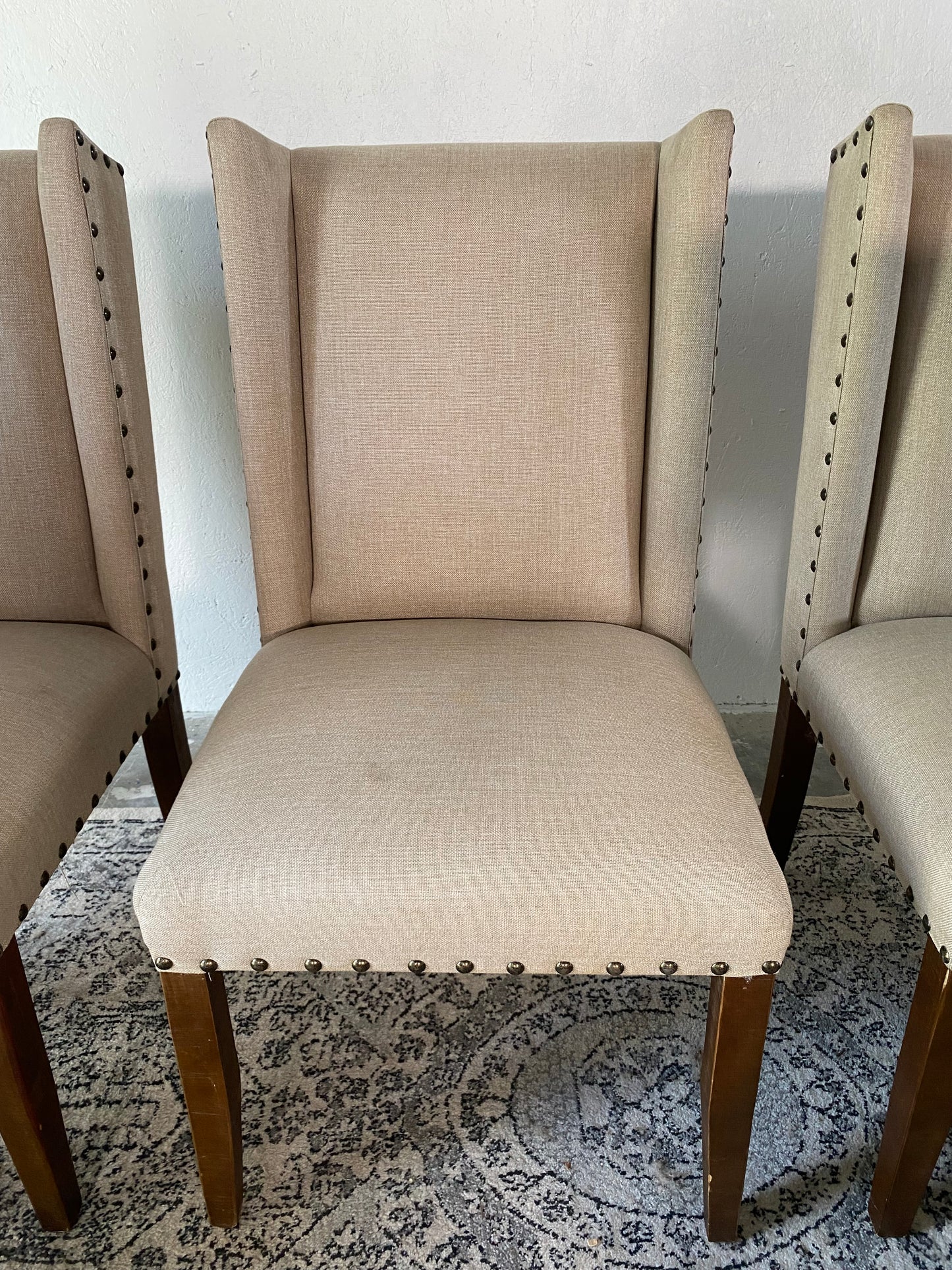 7-Piece beige Dining Room Chair Set