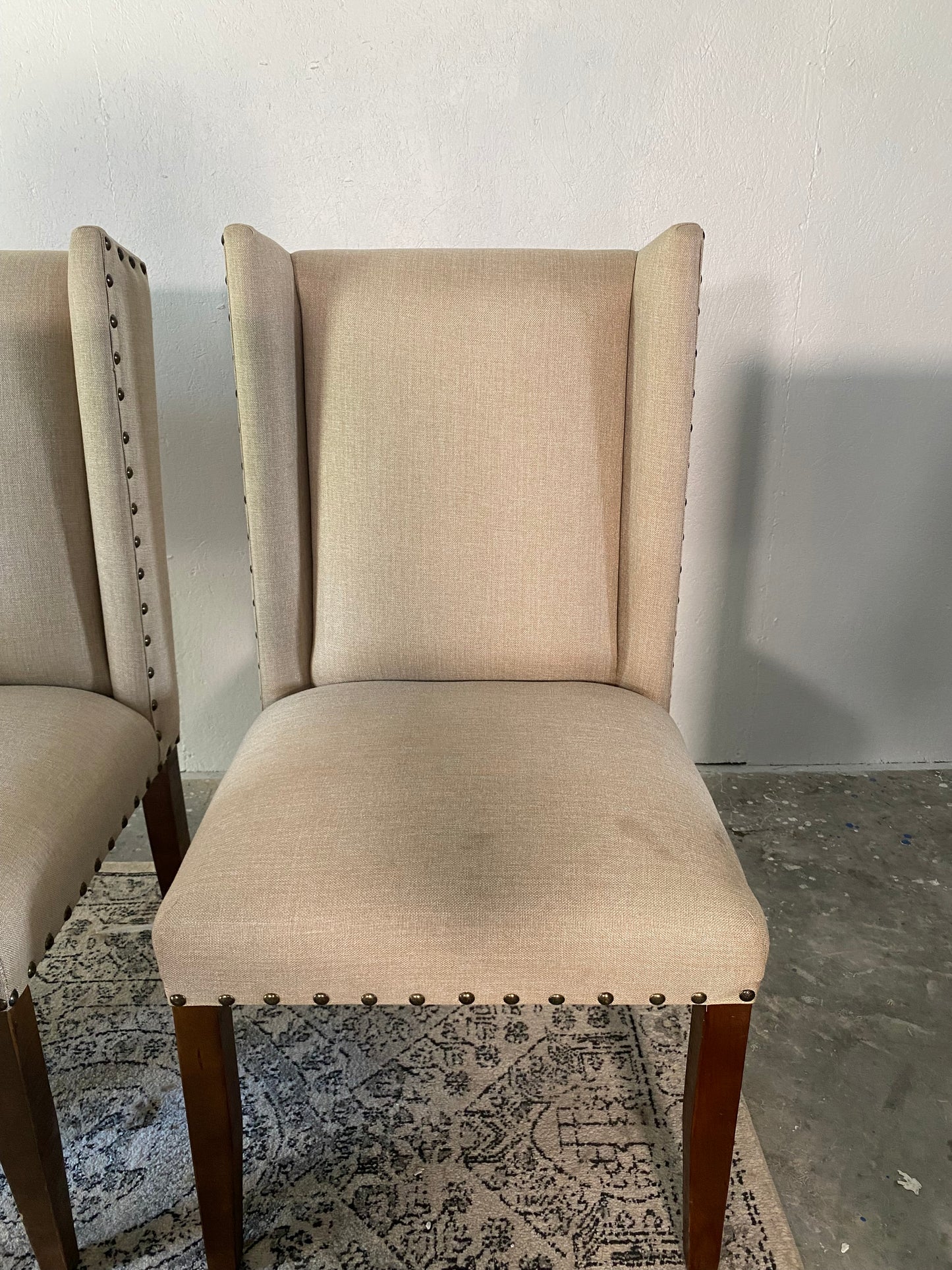 7-Piece beige Dining Room Chair Set
