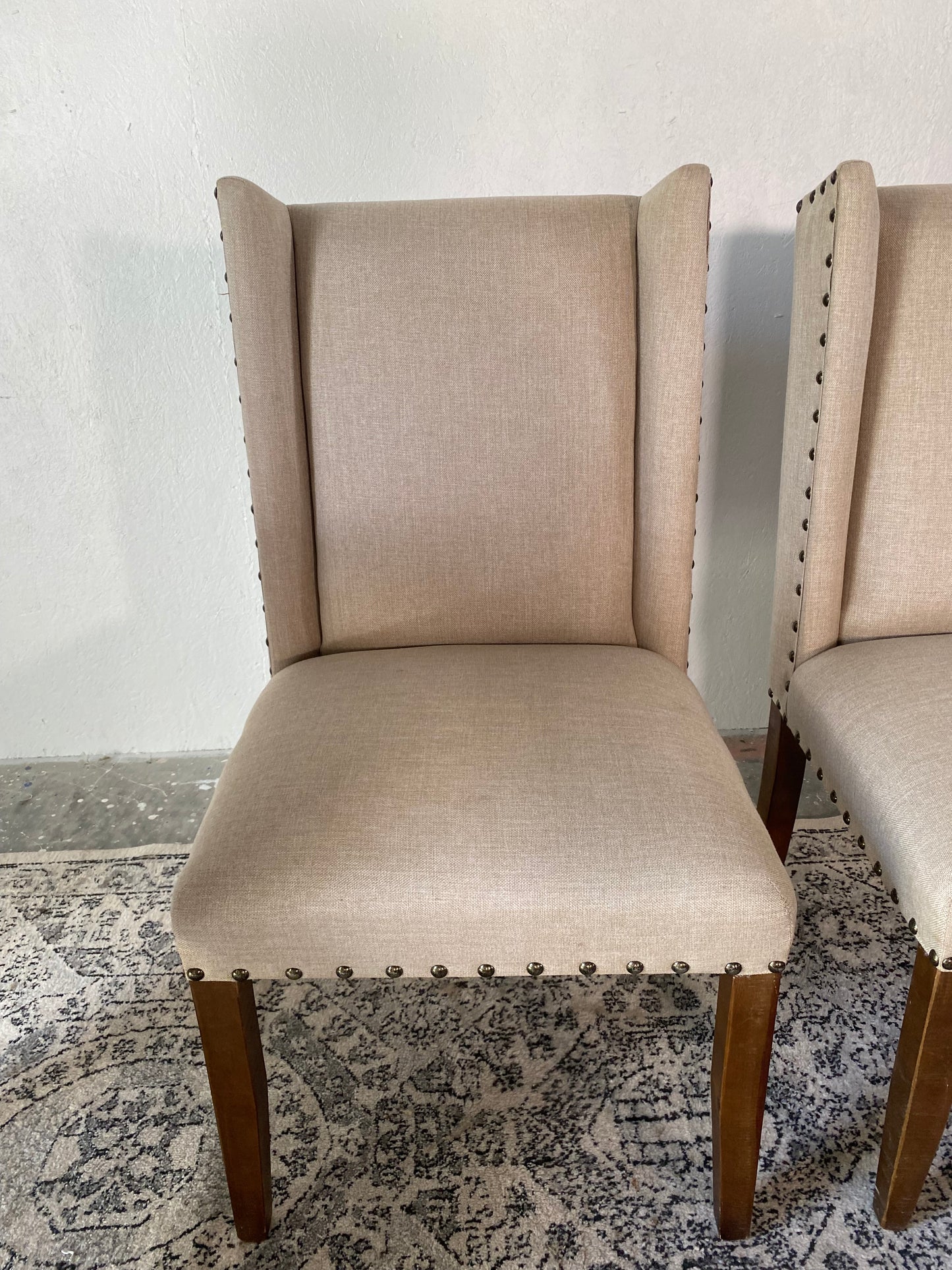 7-Piece beige Dining Room Chair Set
