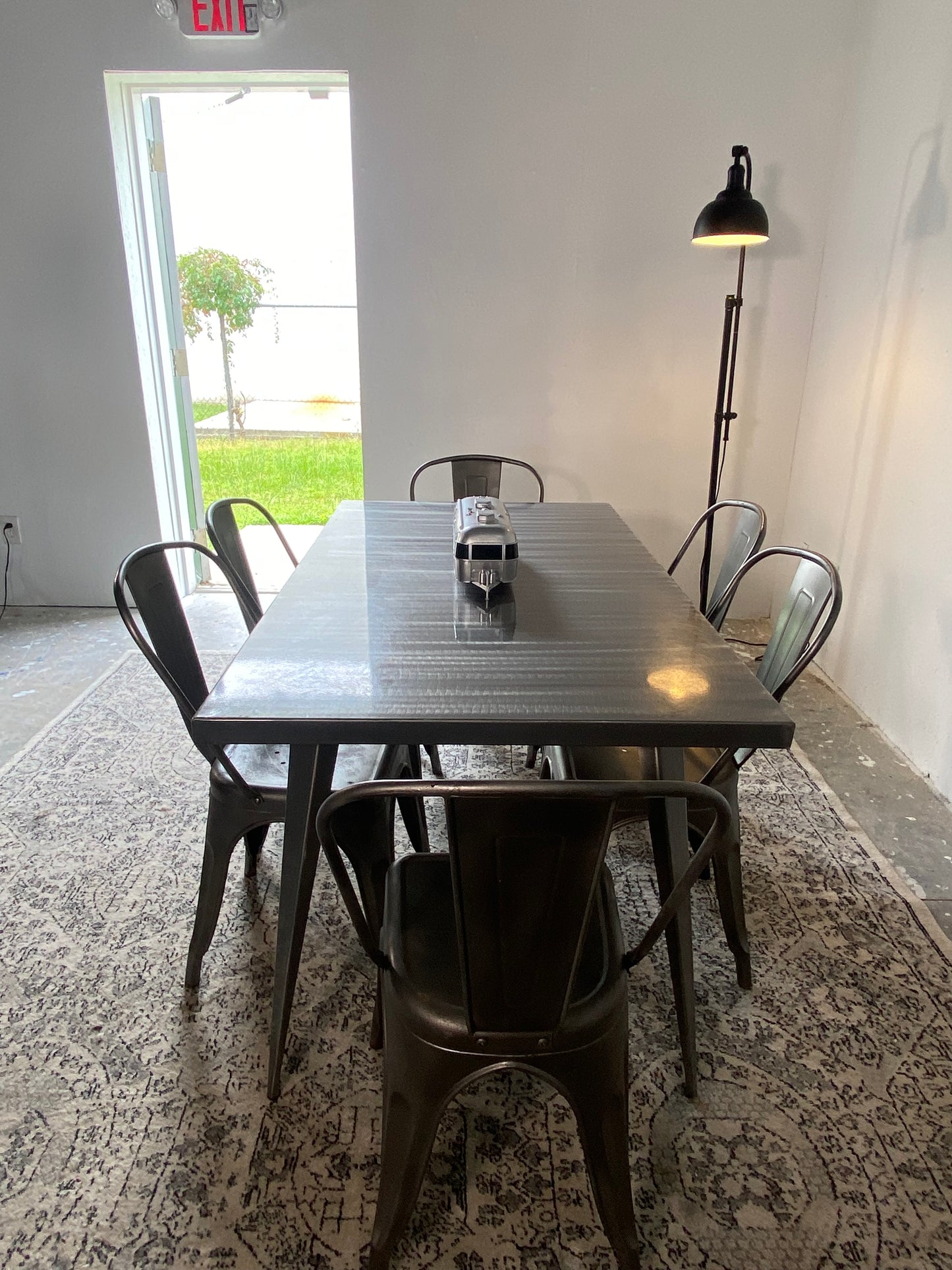 7-Piece Metal Modern Table Set