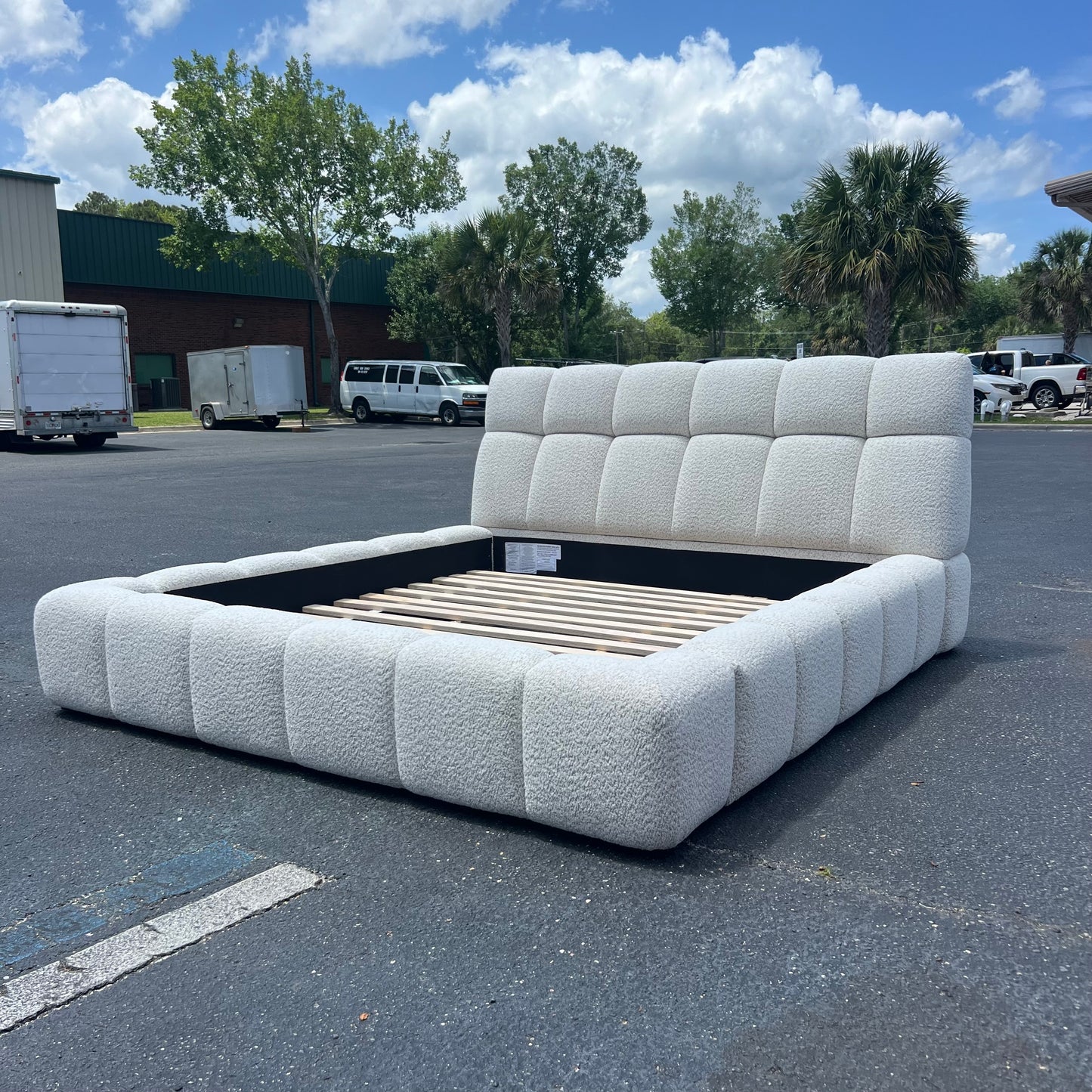 NEW “Pula” King Upholstered Tufted Bed