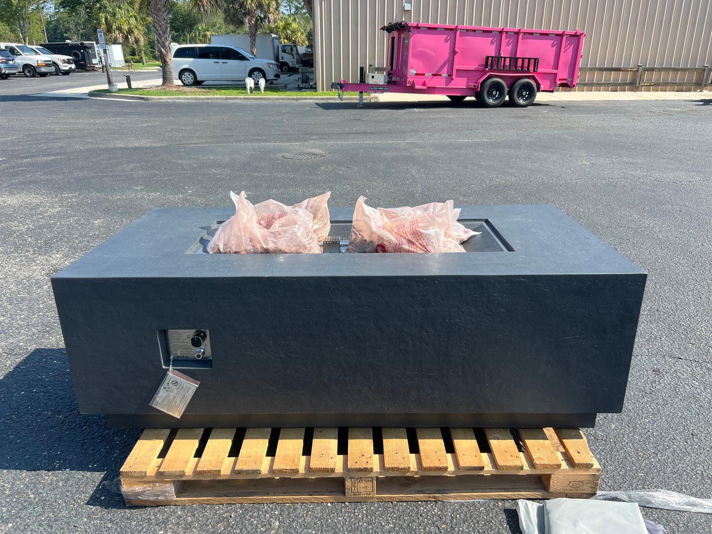 NEW Elementi Dark Grey Fire Pit Table