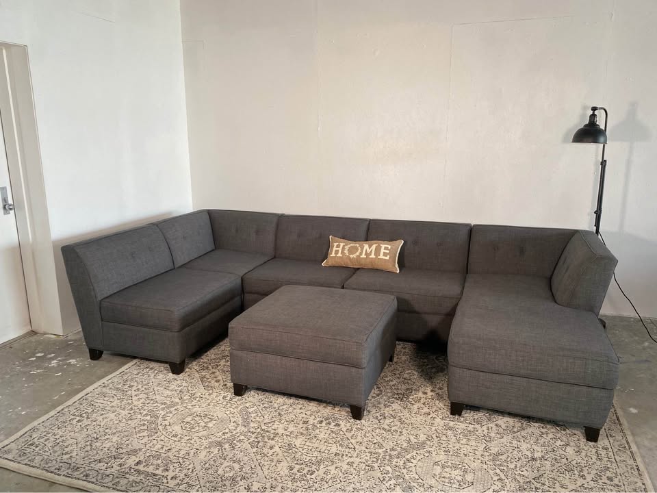 7-Piece Charcoal Grey Modular Sectional