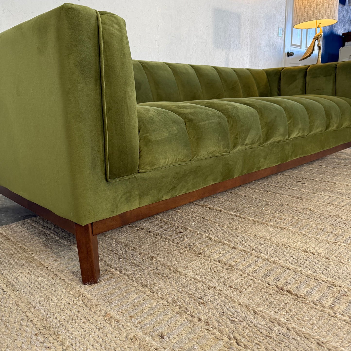 NEW MCM Green Velvet Sofa