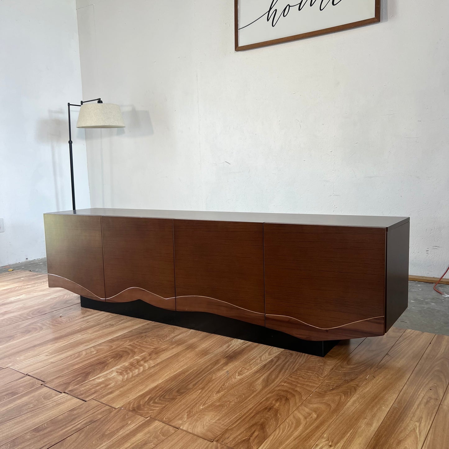 NEW “Creative Designs” Low Honey Walnut Tv Stand