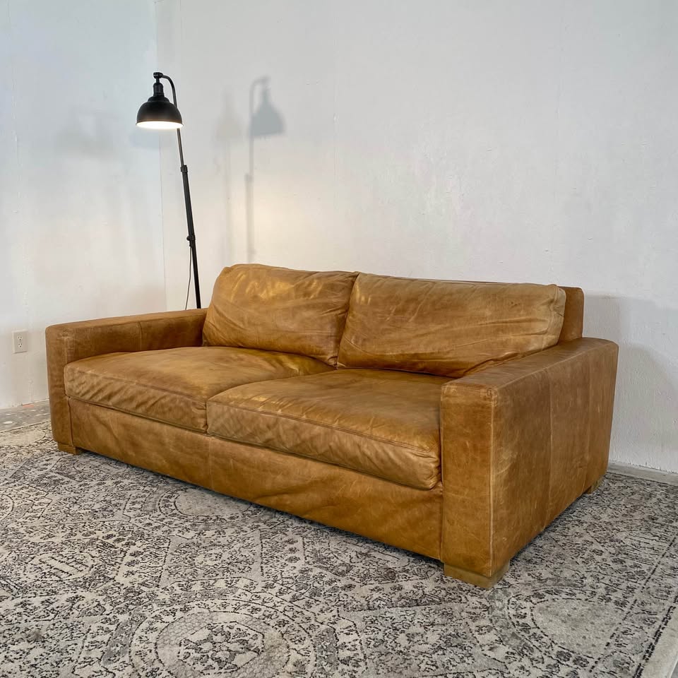RH Maxwell Luxe Leather Sofa