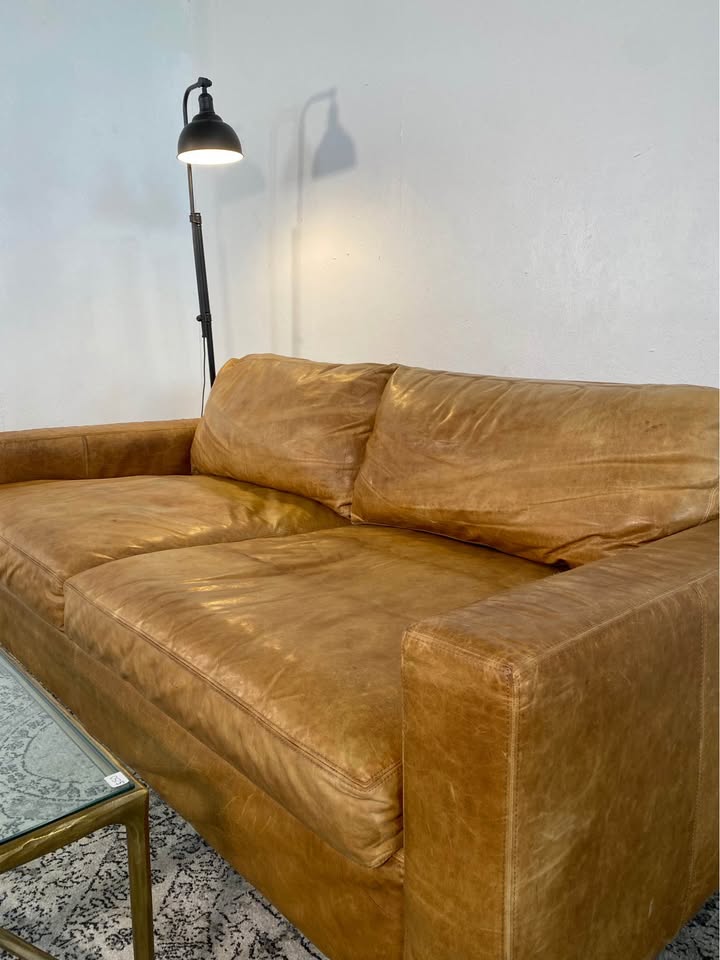 RH Maxwell Luxe Leather Sofa