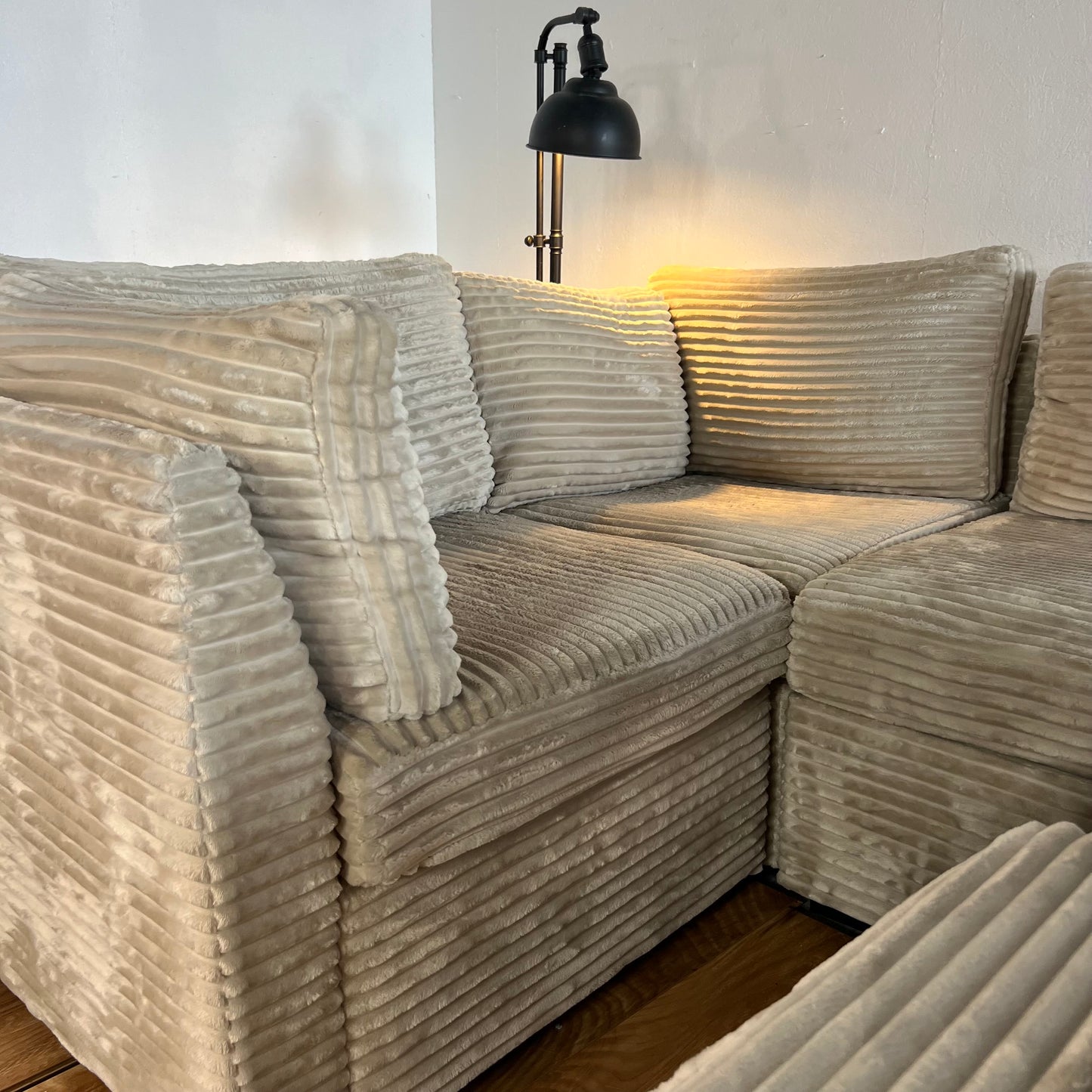 LIKE-NEW 9-Piece Modular Corduroy Sectional Sofa