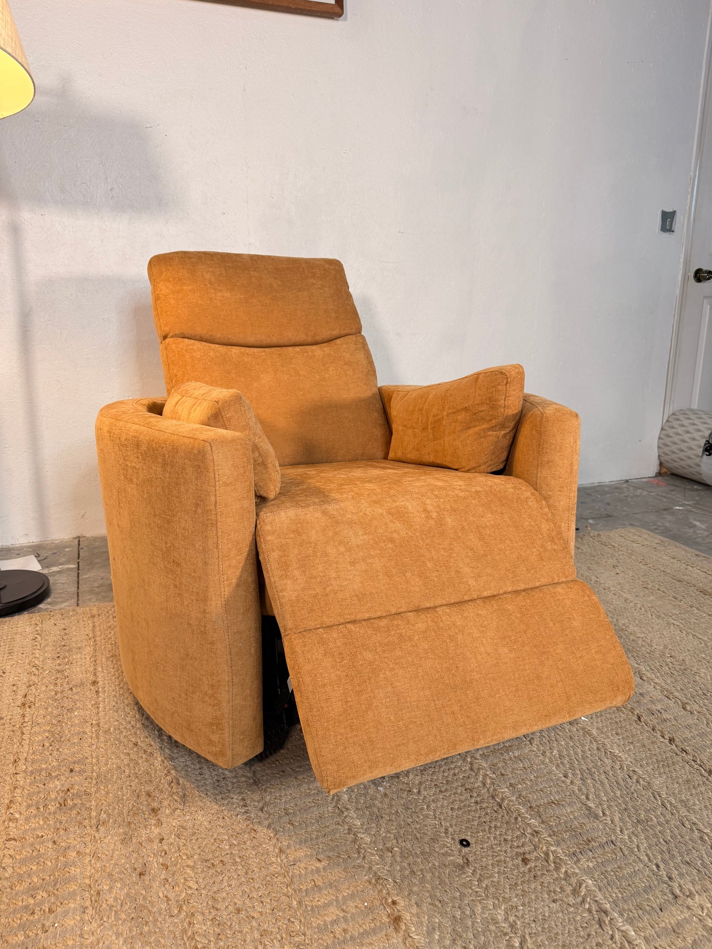 NEW “Mustard” Electric Recliner Barrel Chair