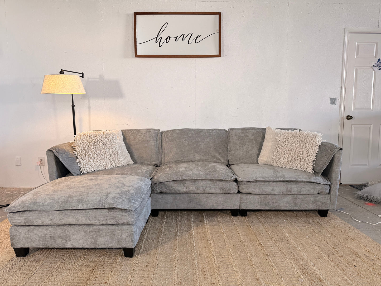 NEW Grey 4-Piece Sectional Sofa