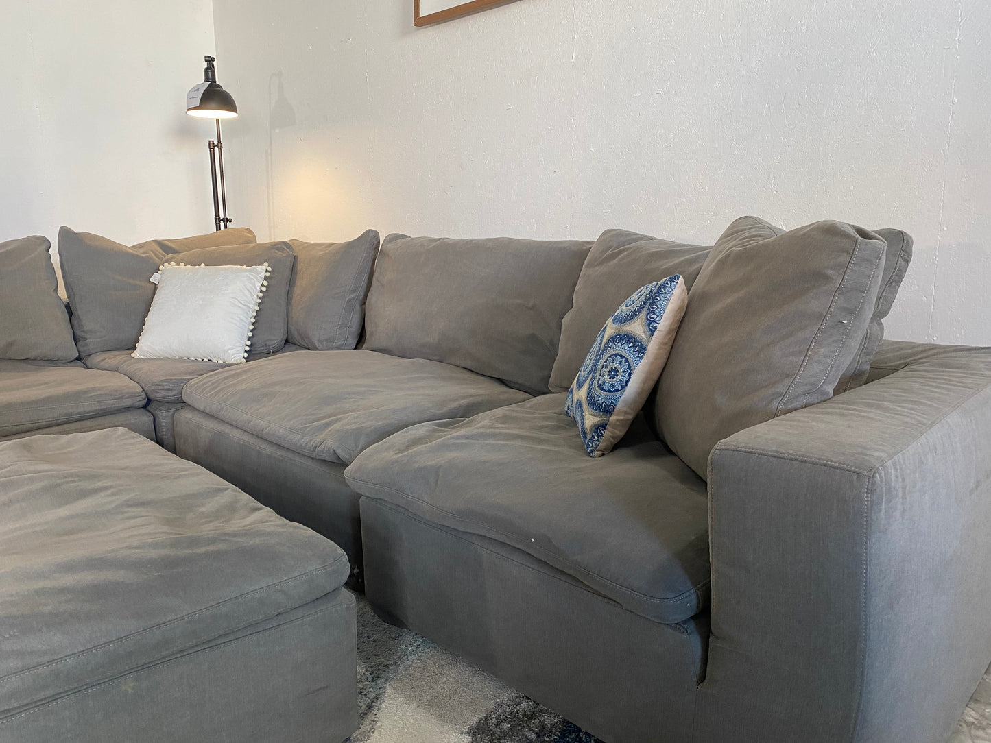 6-Piece Grey Modular "Cloud" Sectional Sofa