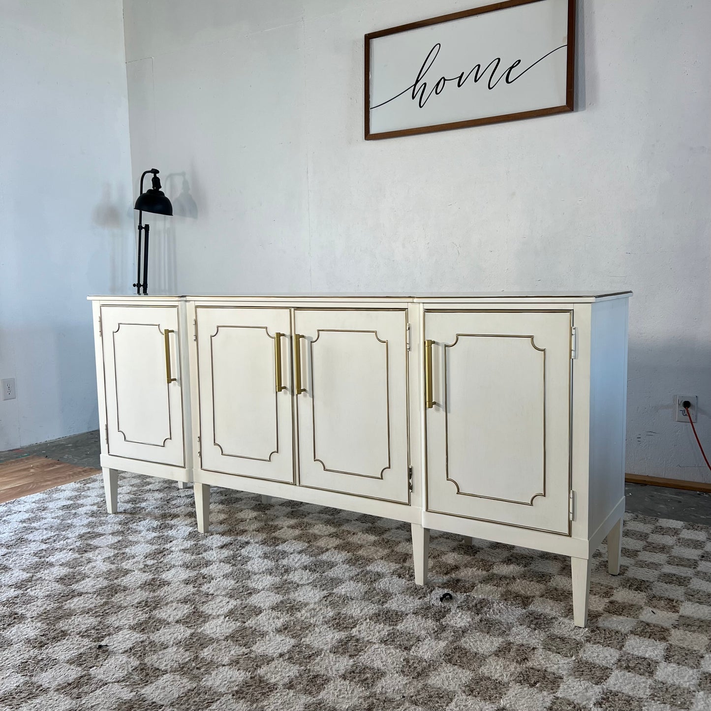 NEW Antique White Camille Credenza