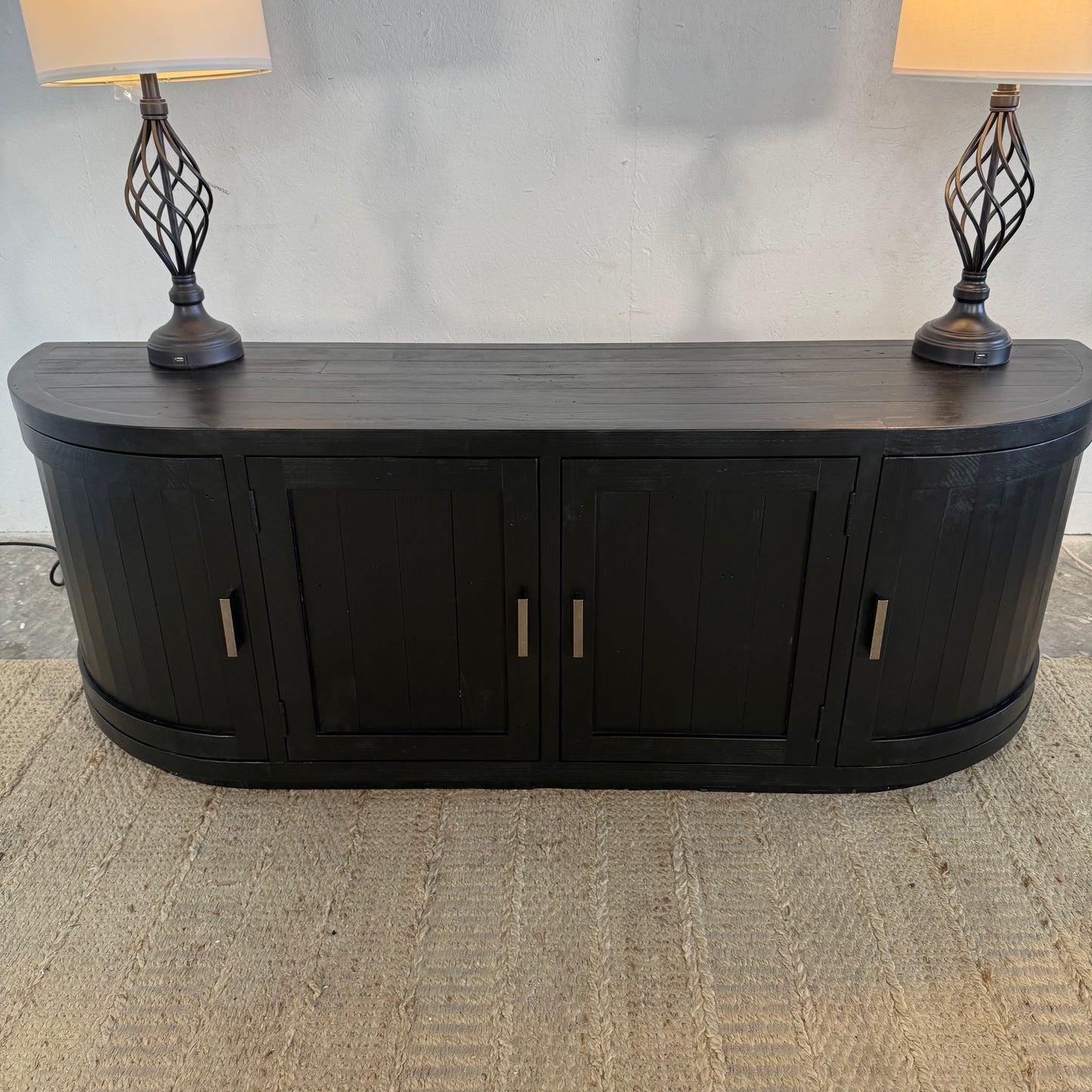 NEW Solid Wood Distressed Media Console