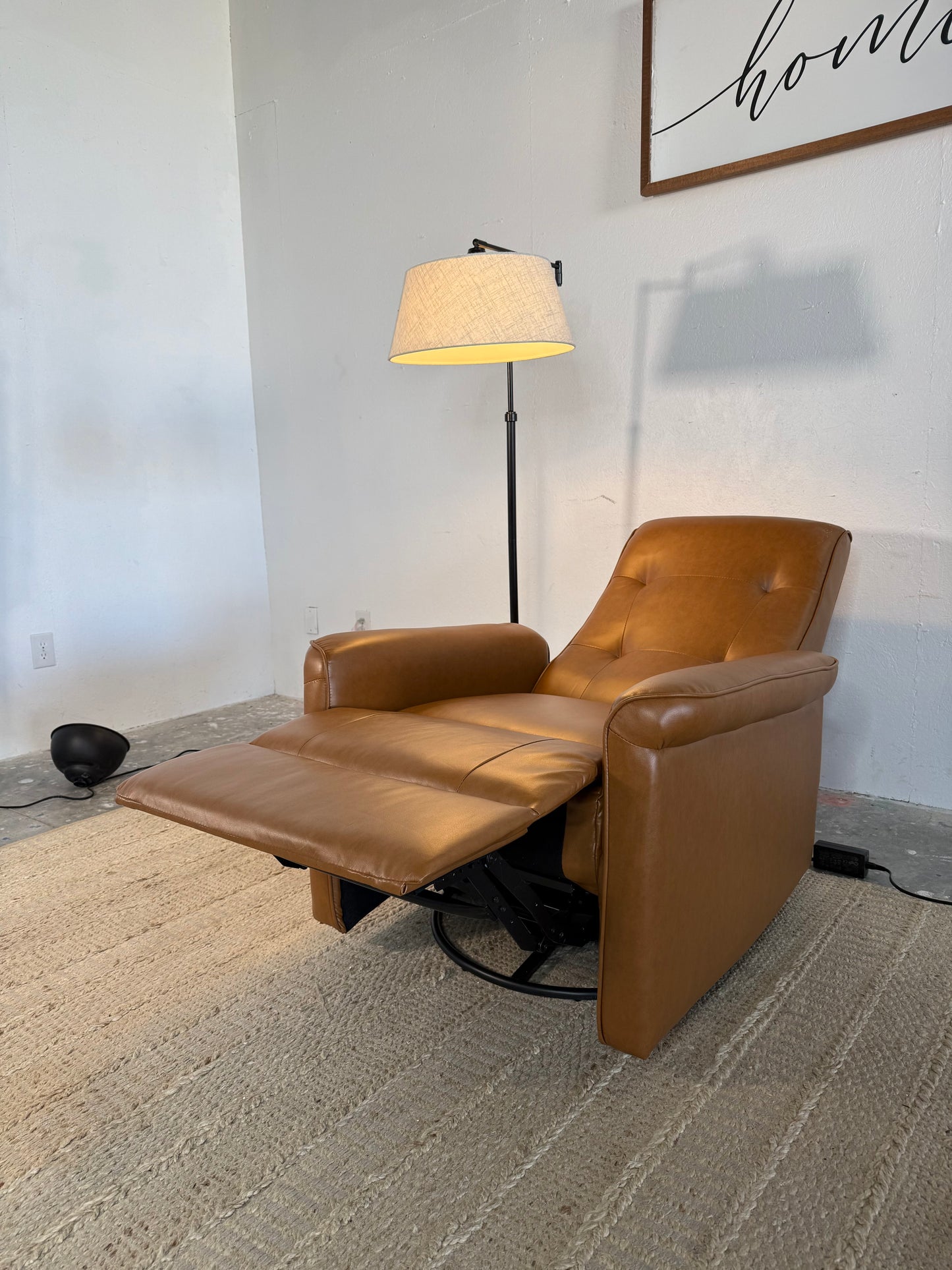Electric “Camel” Vegan Leather Recliner Chair
