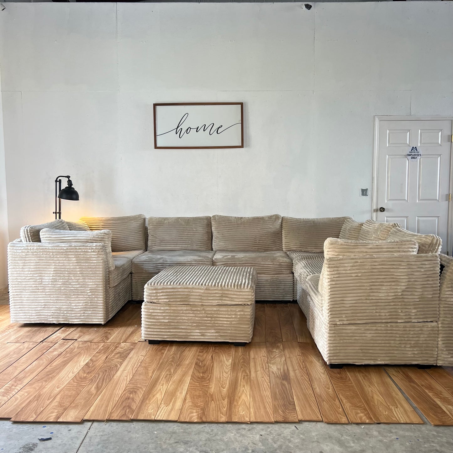 LIKE-NEW 9-Piece Modular Corduroy Sectional Sofa