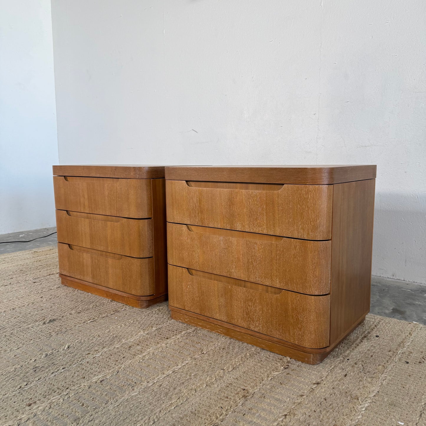 NEW Solid Wood “Sea Drift” Nightstand Set