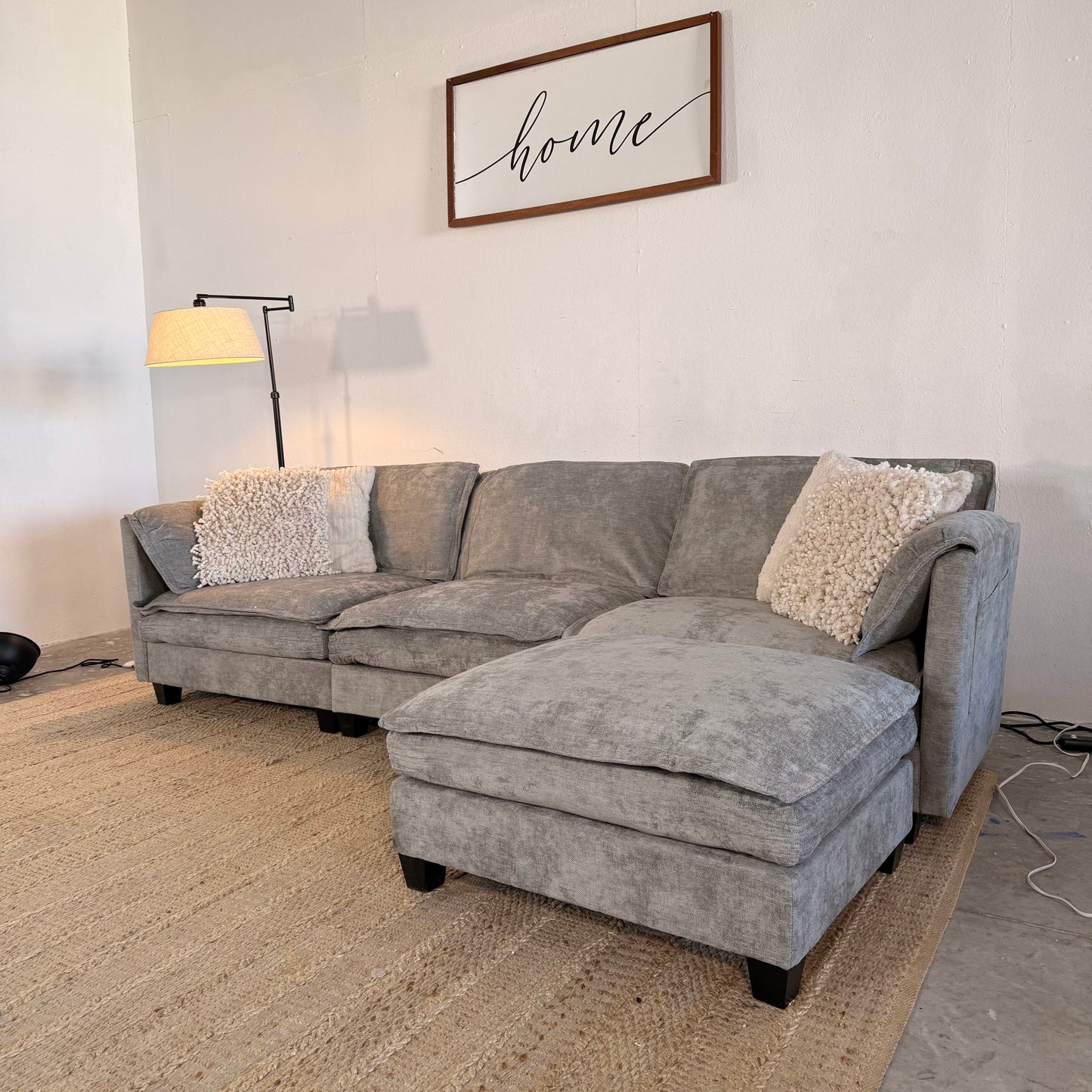 NEW Grey 4-Piece Sectional Sofa