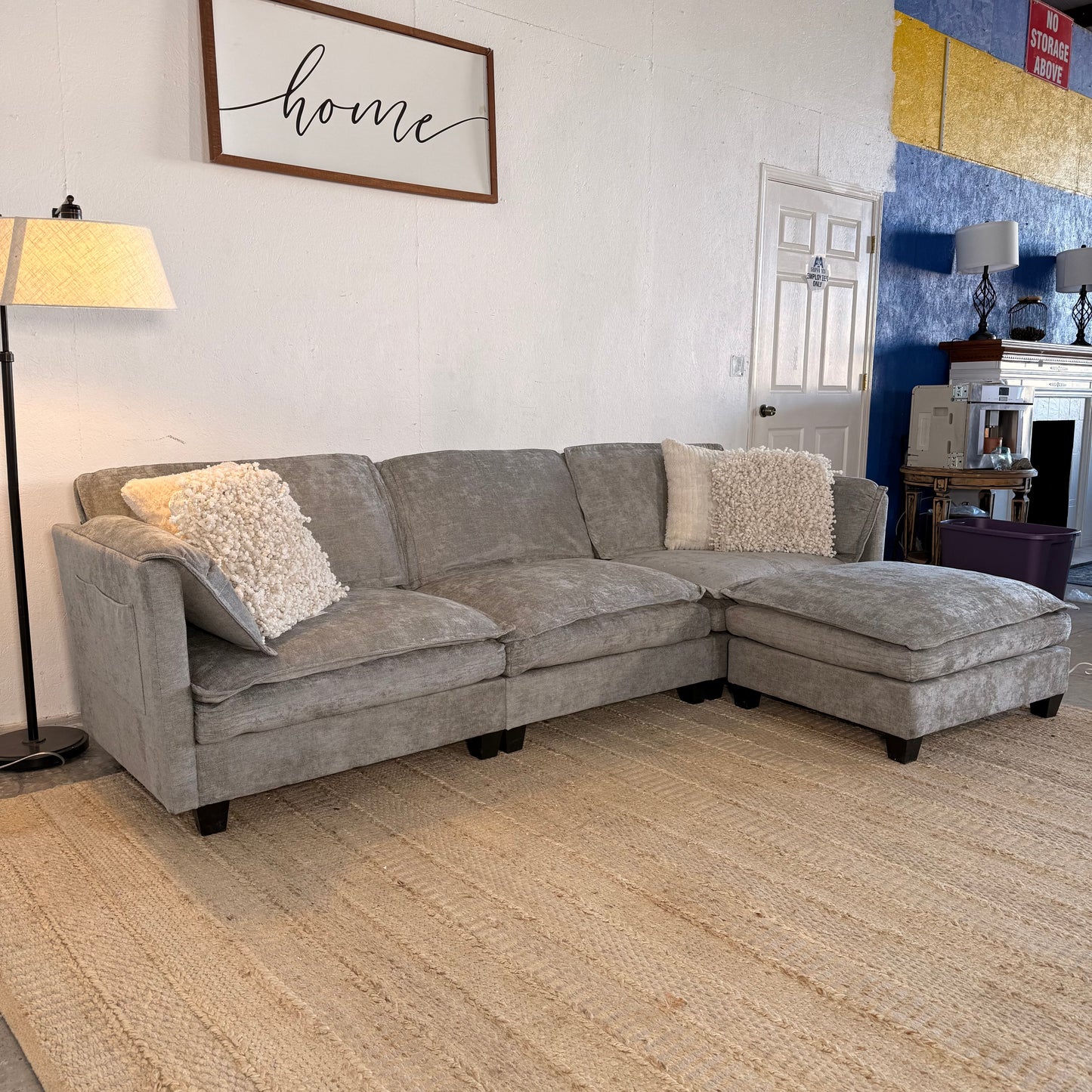 NEW Grey 4-Piece Sectional Sofa