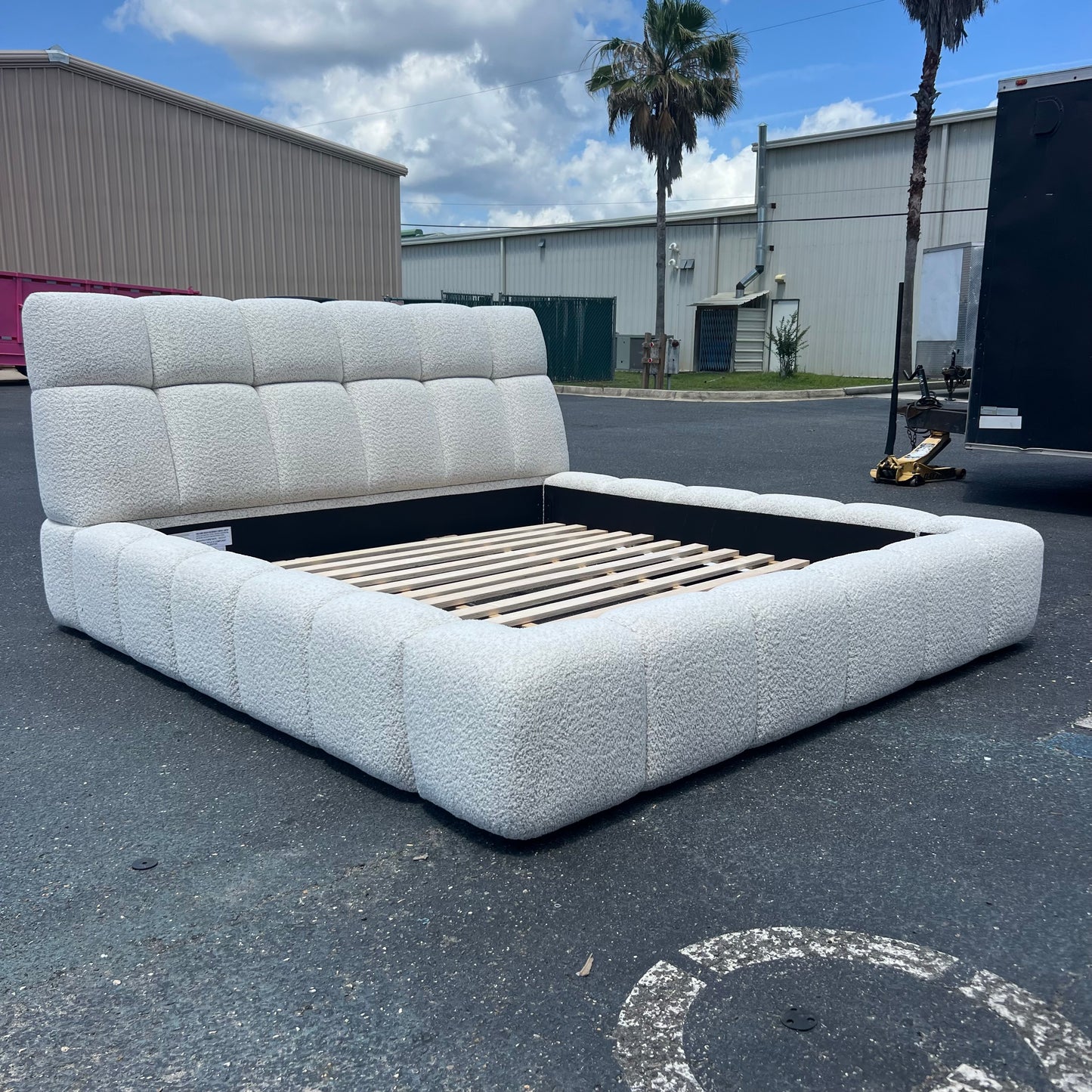 NEW “Pula” King Upholstered Tufted Bed