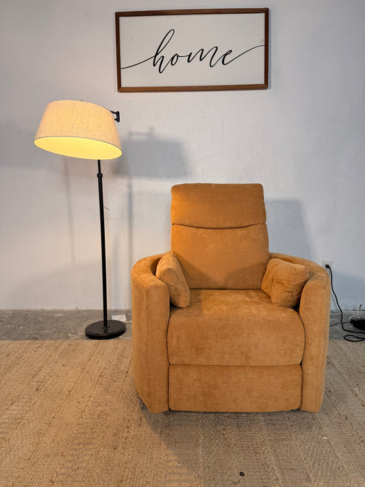 NEW Mustard Barrel Swivel Rocker Recliner Chair