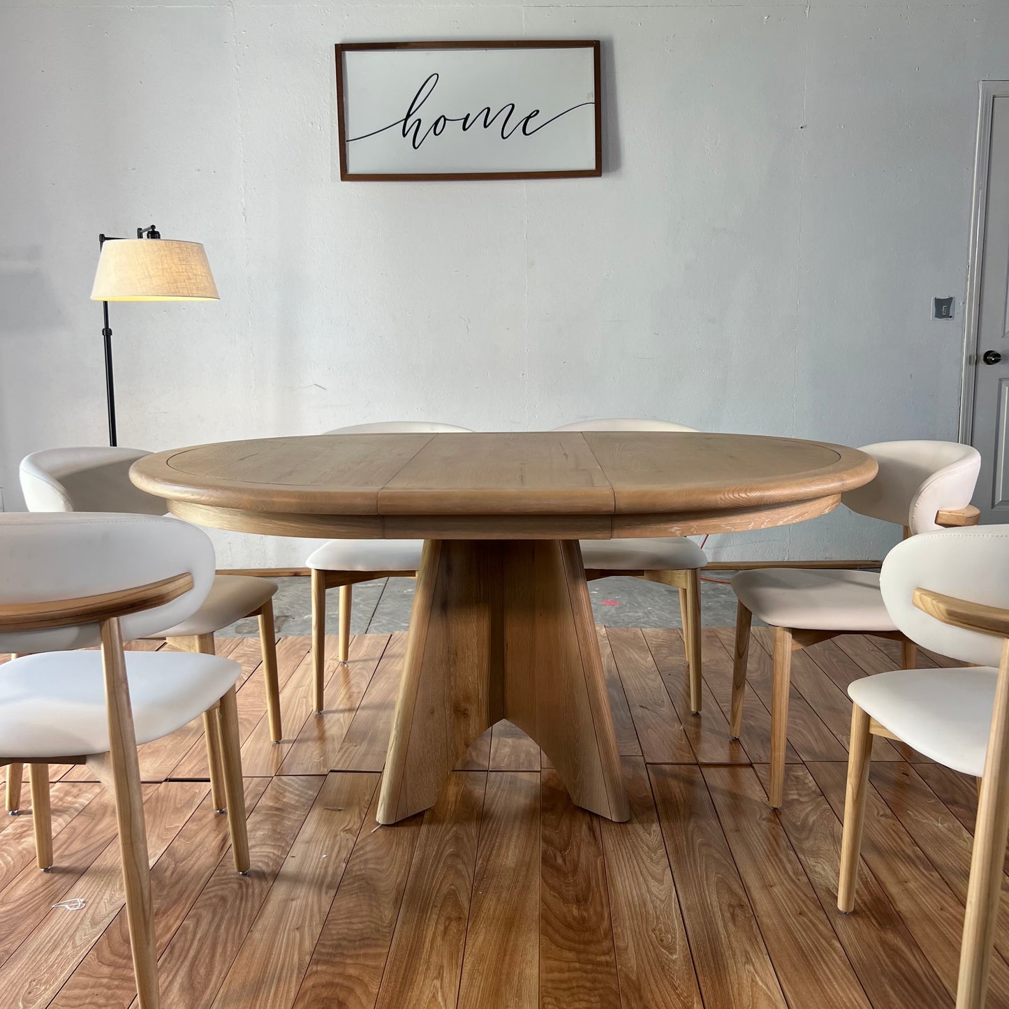 NEW 7-Piece Solid Wood Natural Oak Dining Table and Chairs Set