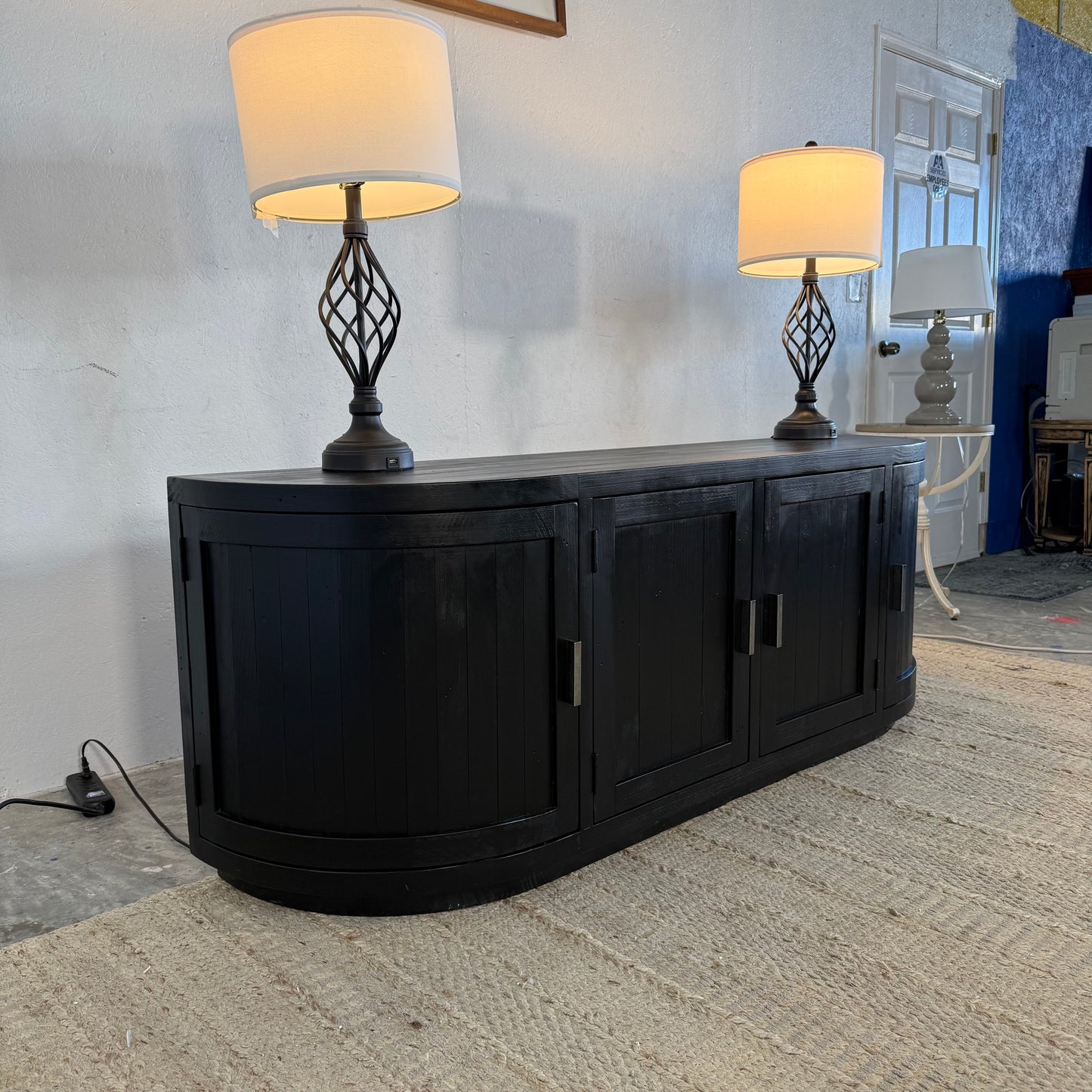 NEW Solid Wood Distressed Media Console