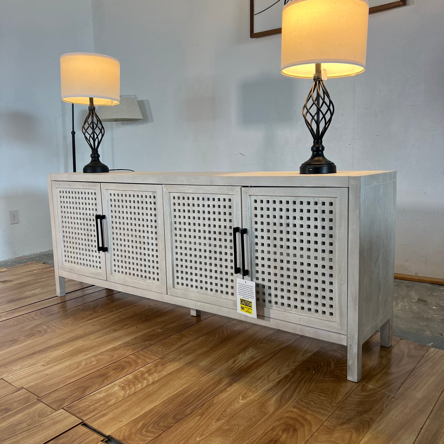 NEW Beachcrest Home White Mango Sideboard