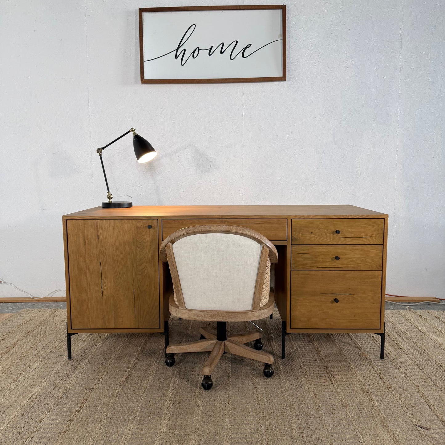 NEW Four Hands Solid Wood Executive Desk