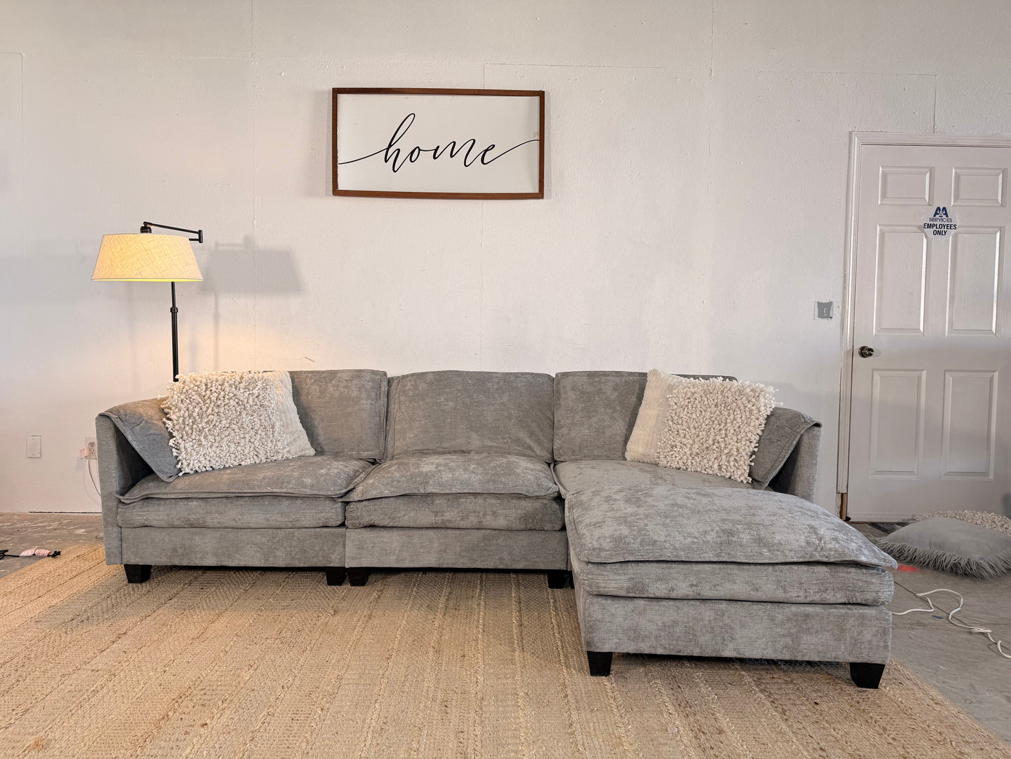NEW Grey 4-Piece Sectional Sofa