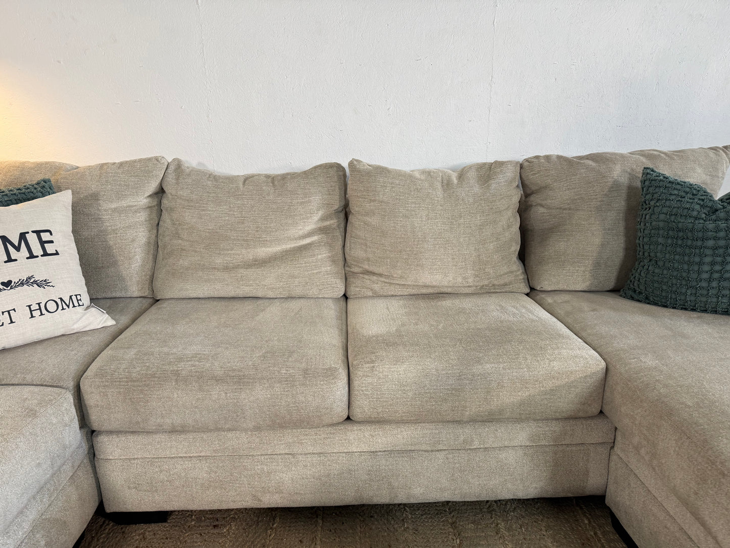 Ashley Furniture 3-Piece Beige Sectional Sofa