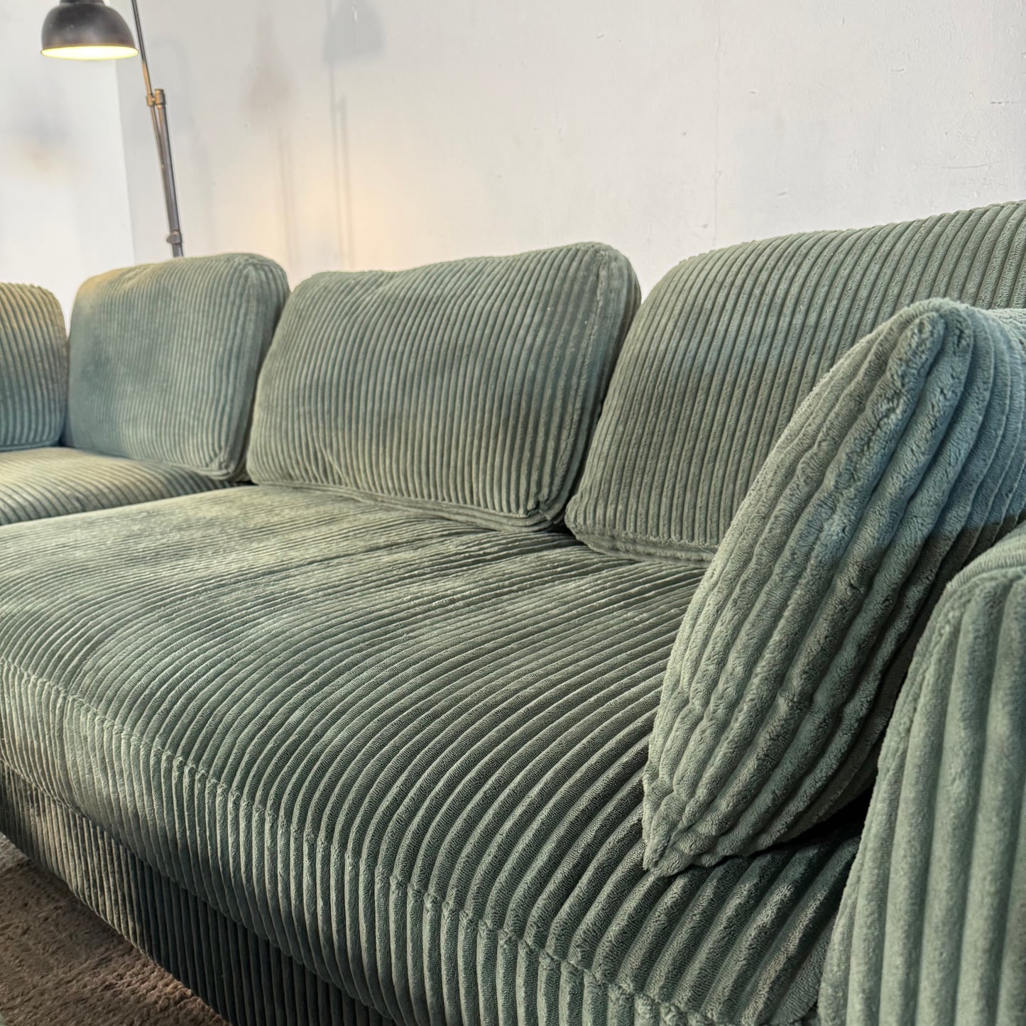 NEW 3-Piece Green Corduroy Sectional