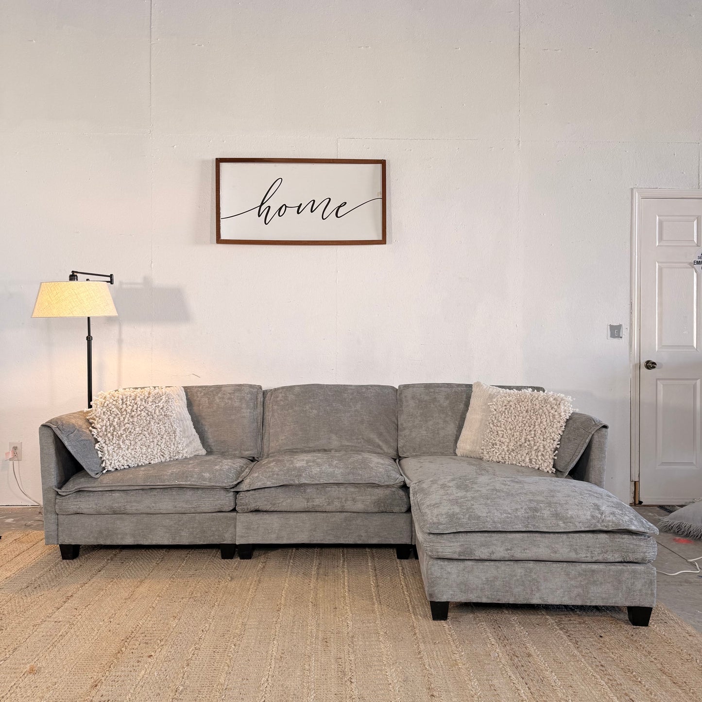 NEW Grey 4-Piece Sectional Sofa