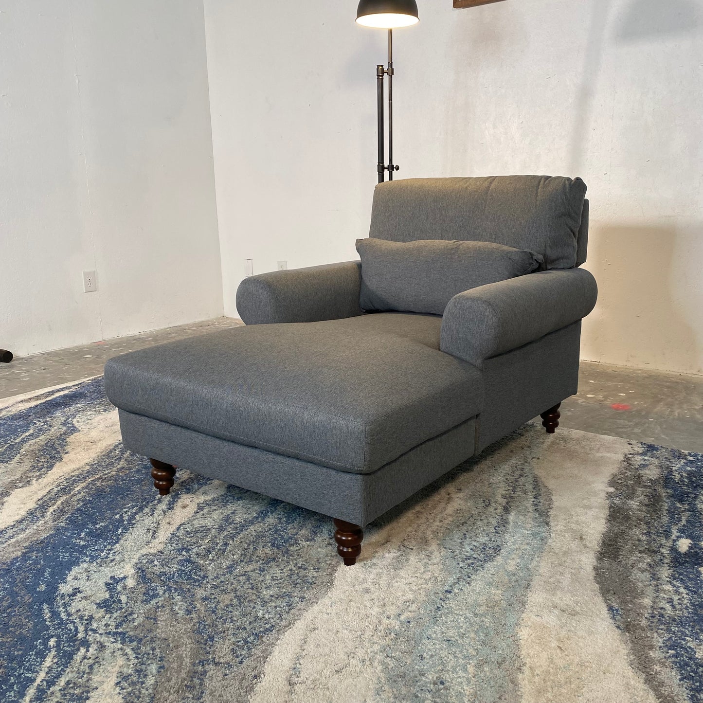 NEW Dark Grey Chaise Lounger