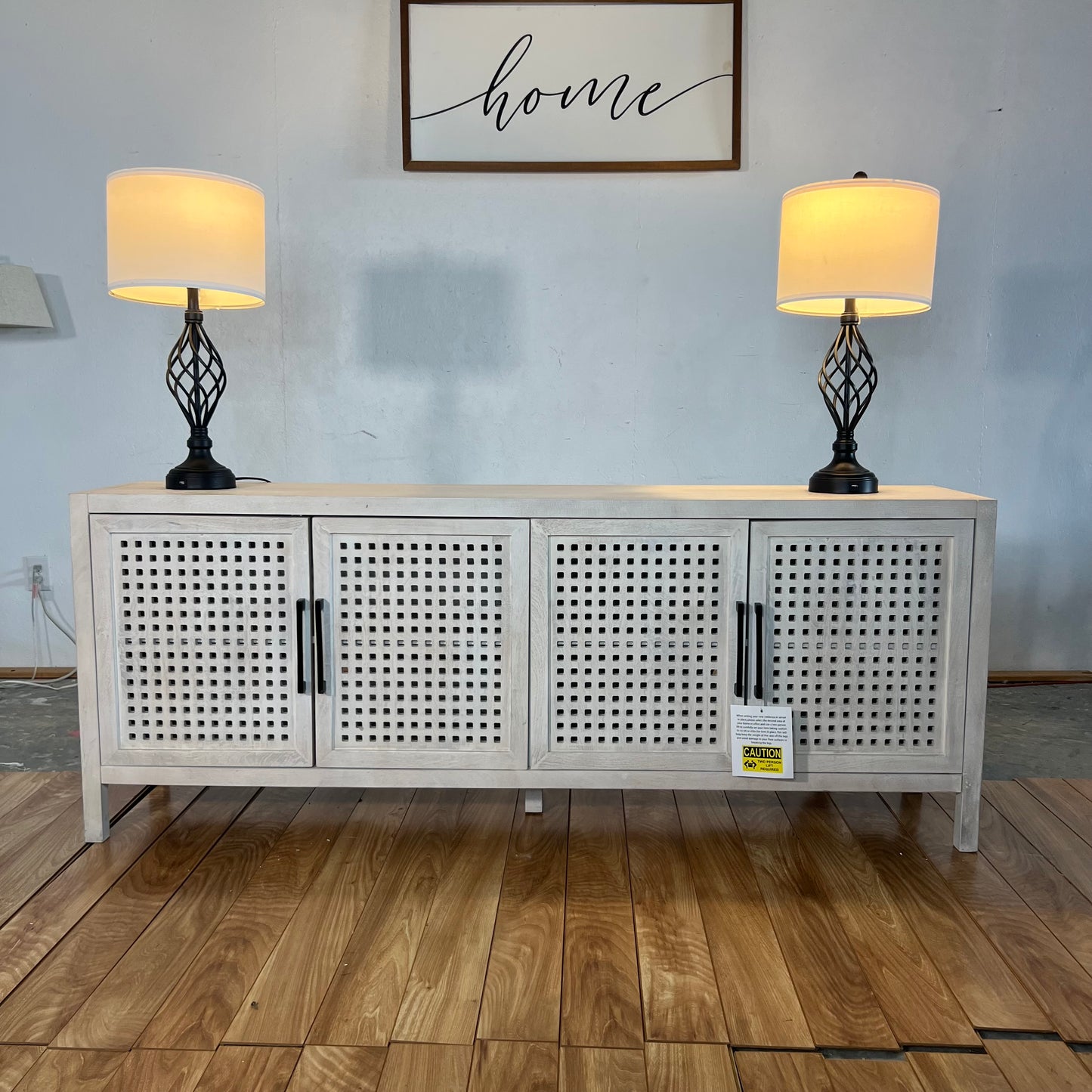 NEW Beachcrest Home White Mango Sideboard