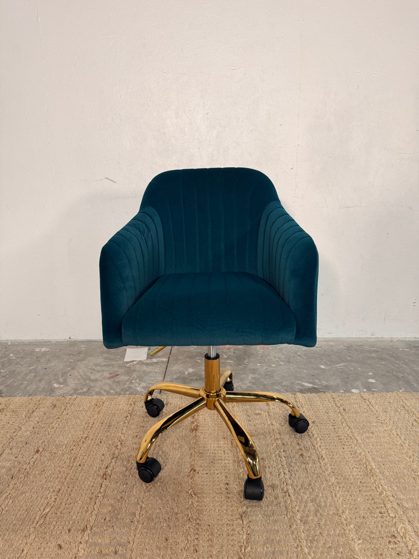 NEW Teal Suede Office Chair