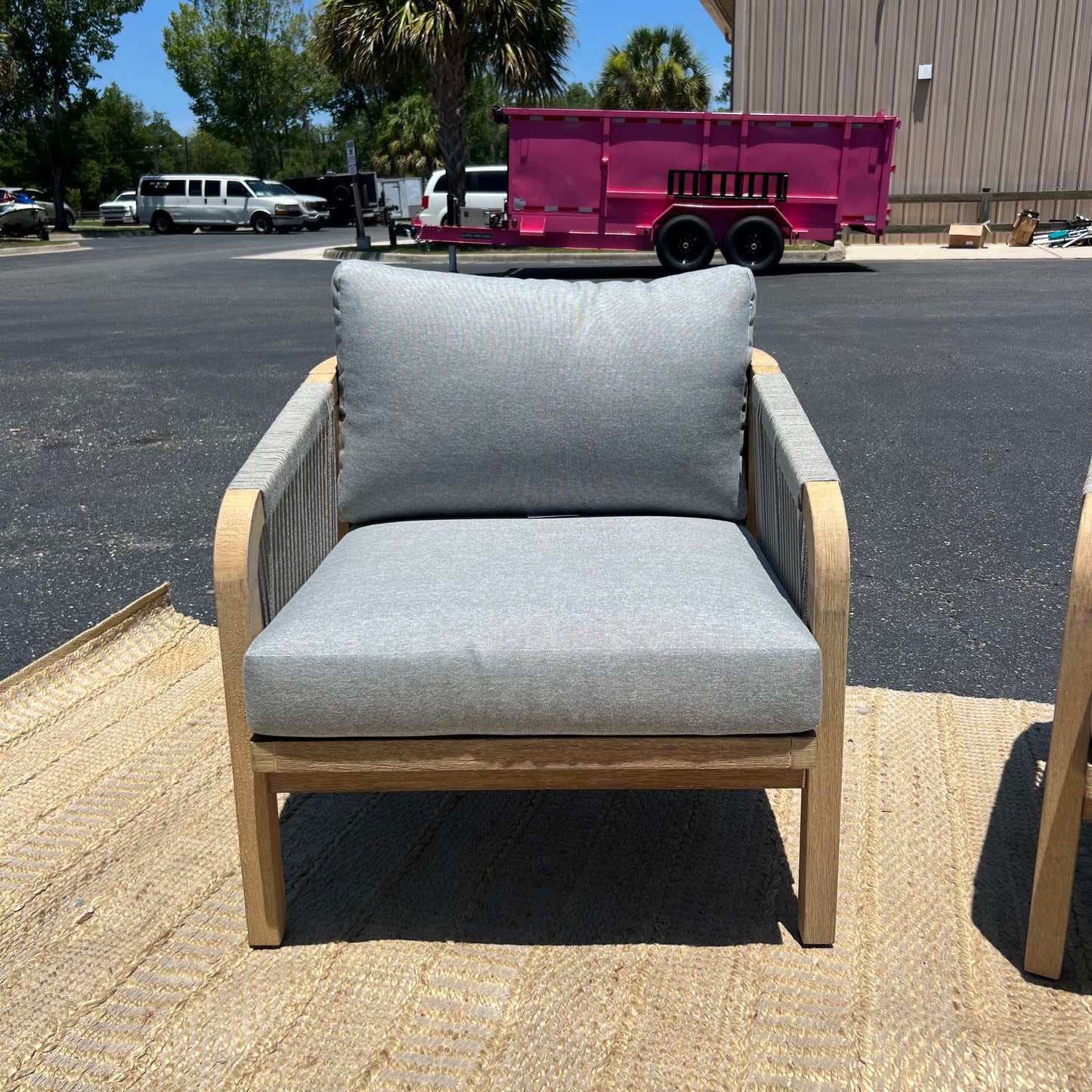 NEW Acacia Wood Outdoor Patio Chair Set