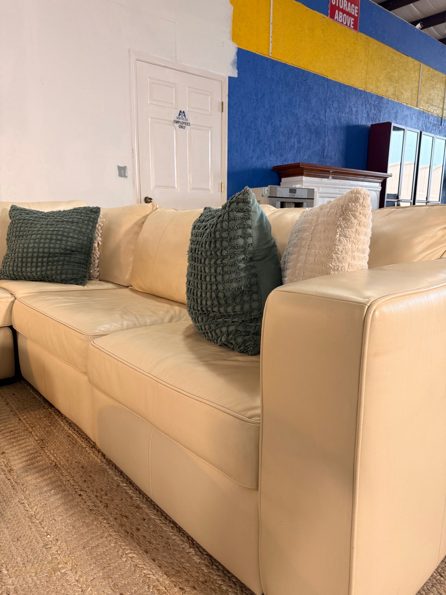 4-Piece Leather Reclining Sectional (Electric)