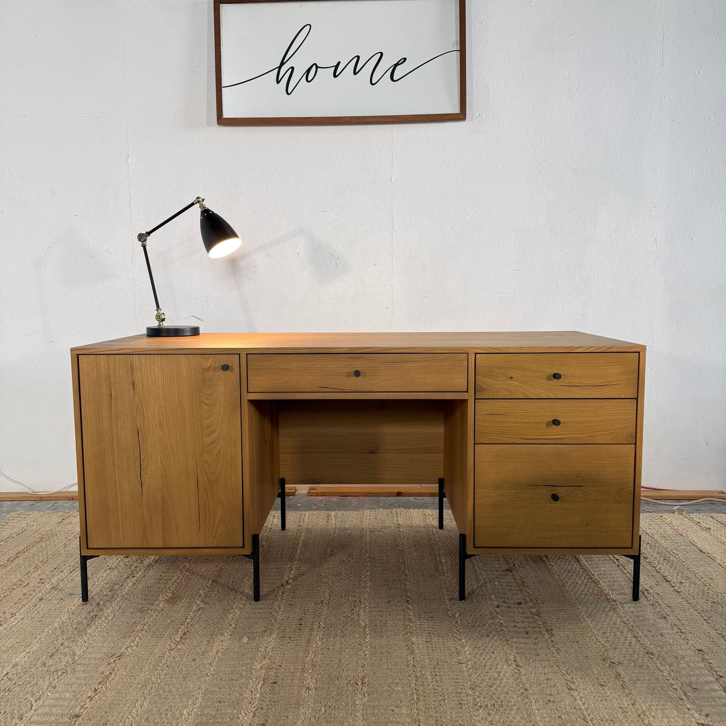 NEW Four Hands Solid Wood Executive Desk
