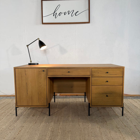 NEW Four Hands Solid Wood Executive Desk