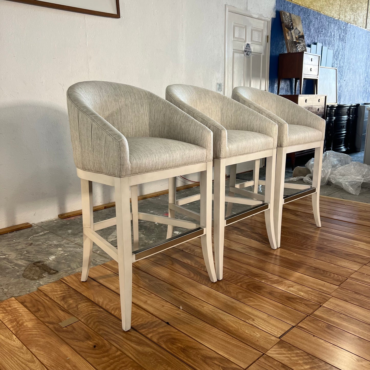NEW “Make it Yours” Wooden Flare Barstool Set
