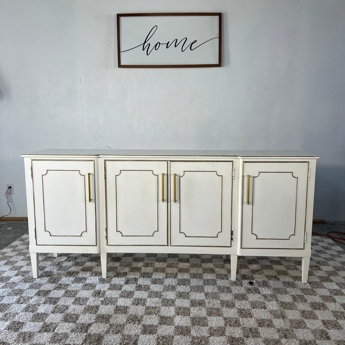 NEW Antique White Camille Credenza