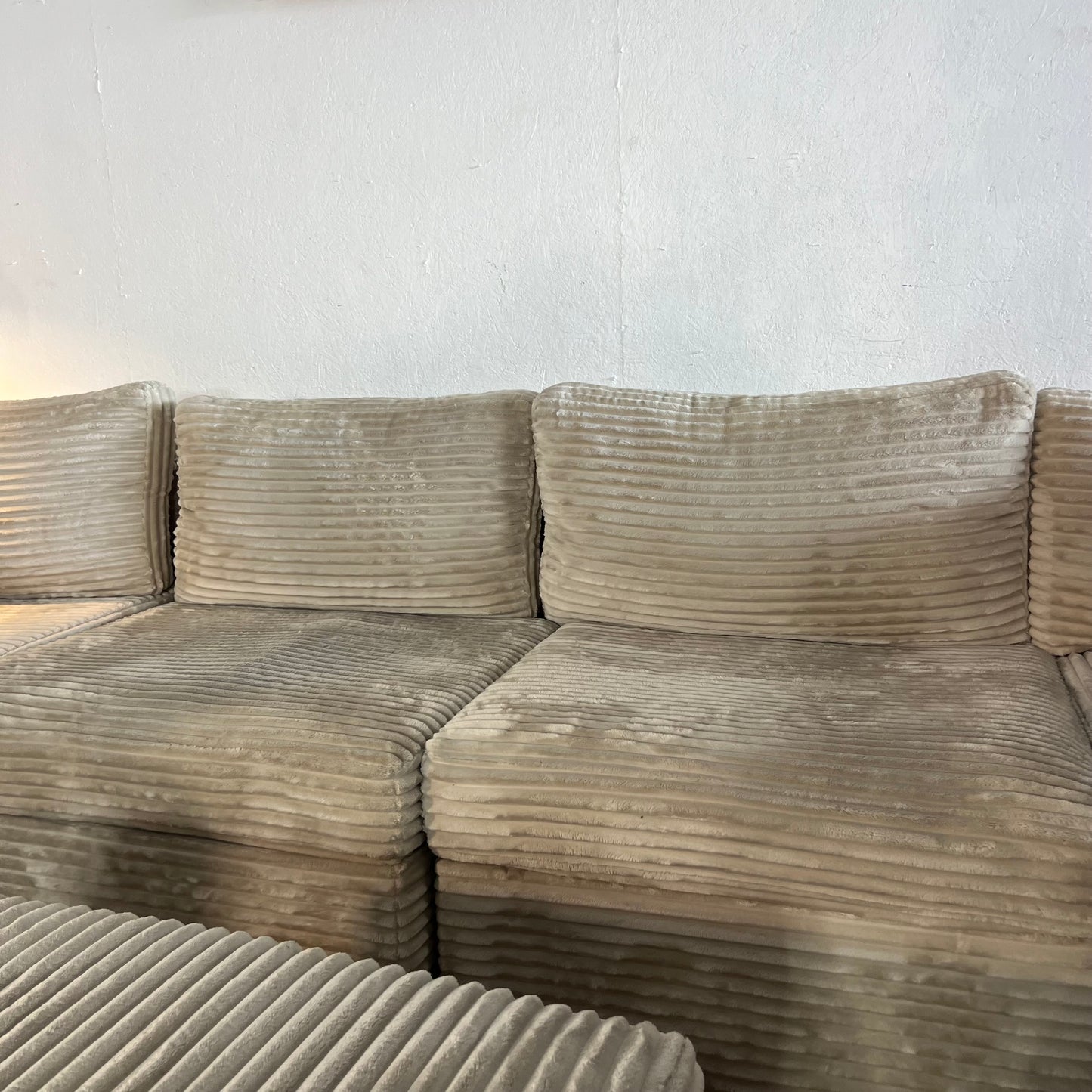 LIKE-NEW 9-Piece Modular Corduroy Sectional Sofa