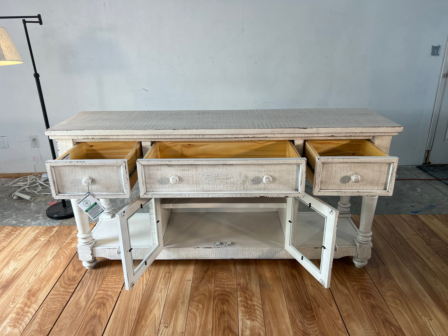 NEW Ophelia & Co. White TV Stand Cabinet