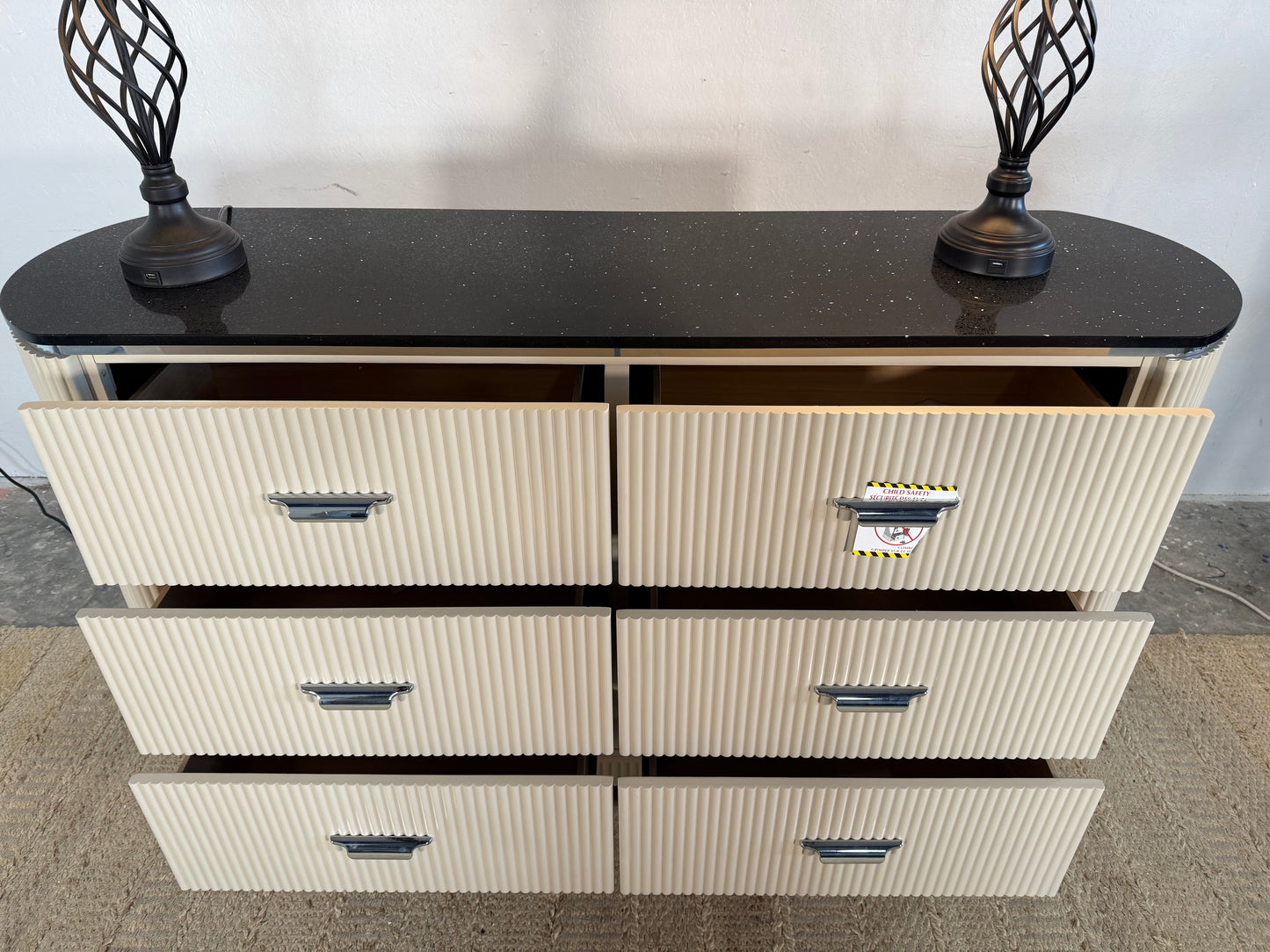 NEW 6-Drawer ACME Solid Marble Dresser